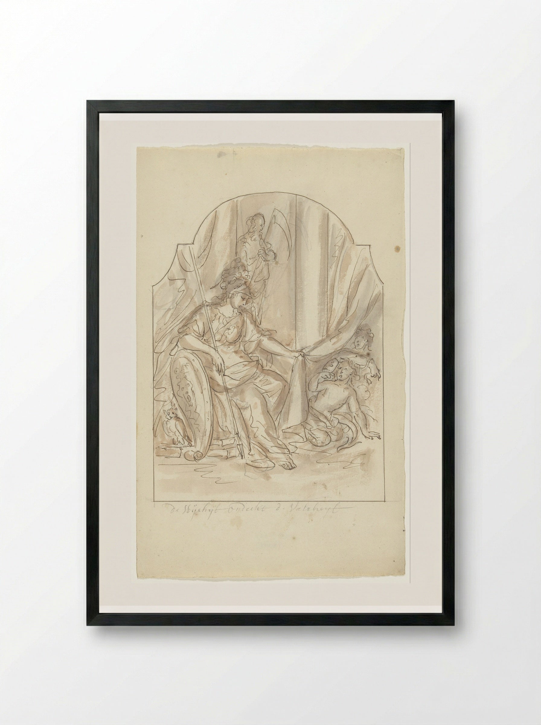 De Wijsheid onthult de Valsheid - Elias van Nijmegen - Framed Print Black