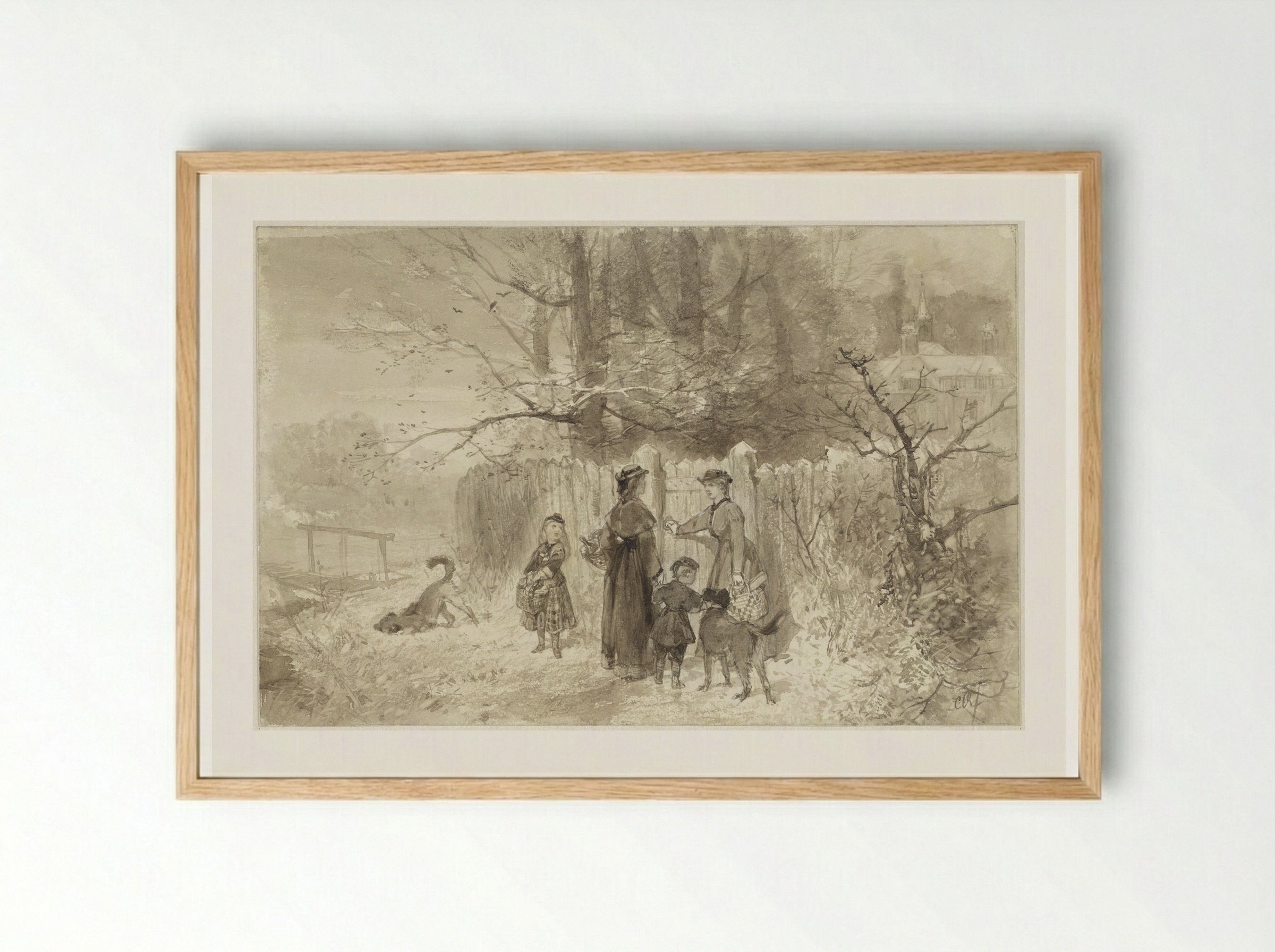 De Winter - Charles Rochussen - Framed Print Wood