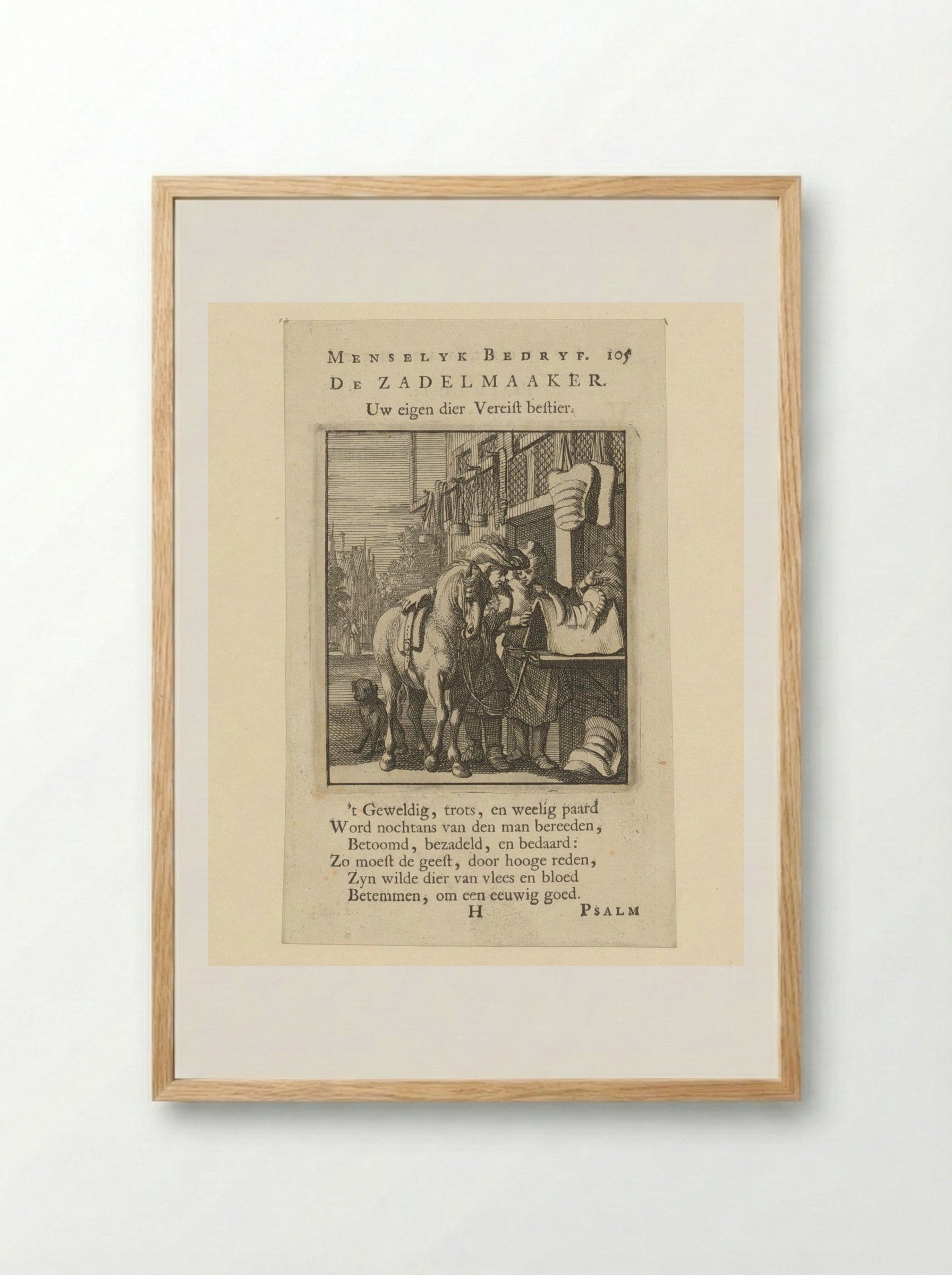 De Zadelmaker - Cornelis van der Sys - Framed Print Wood