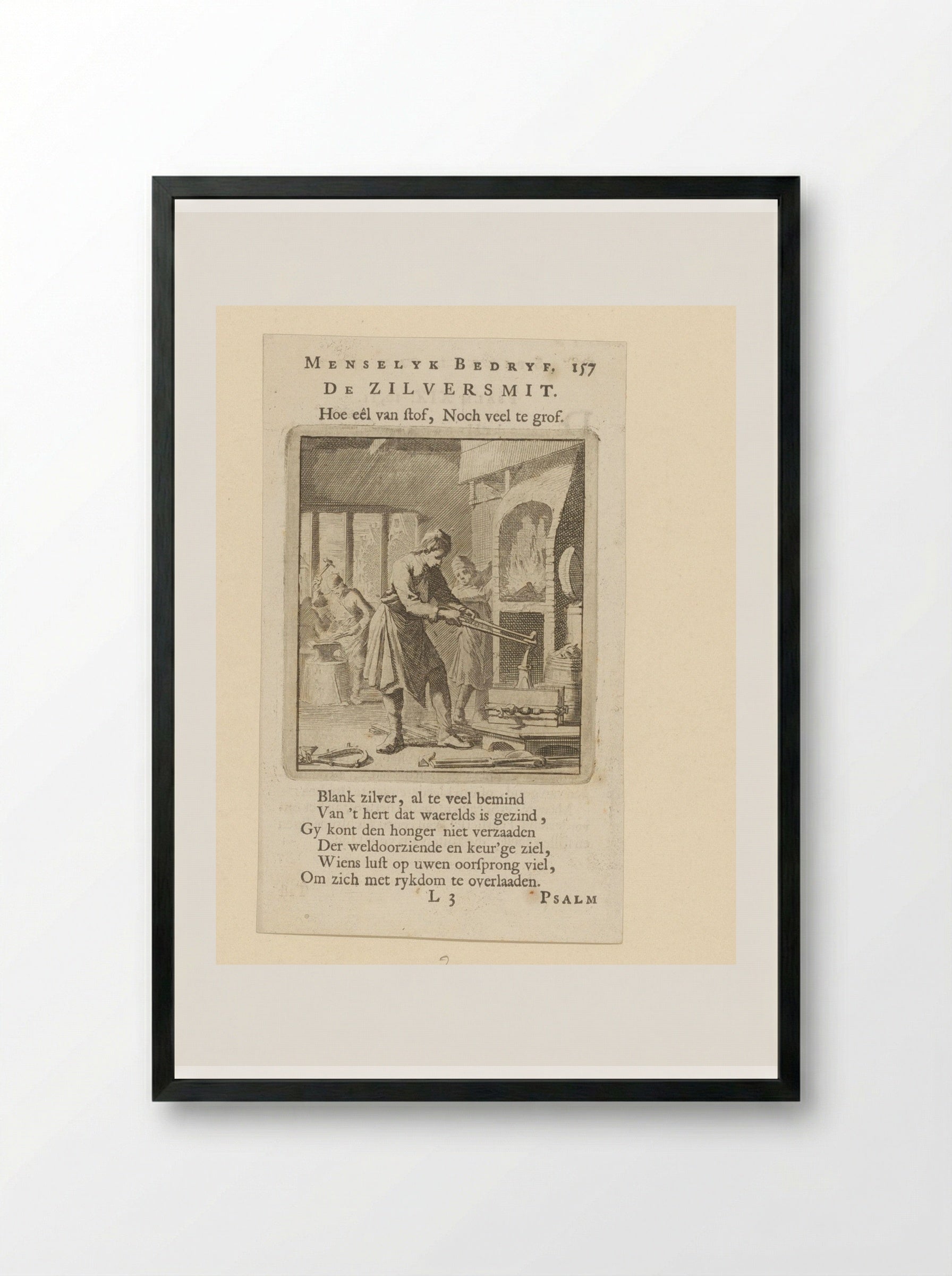 De Zilversmit - Cornelis van der Sys - Framed Print Black