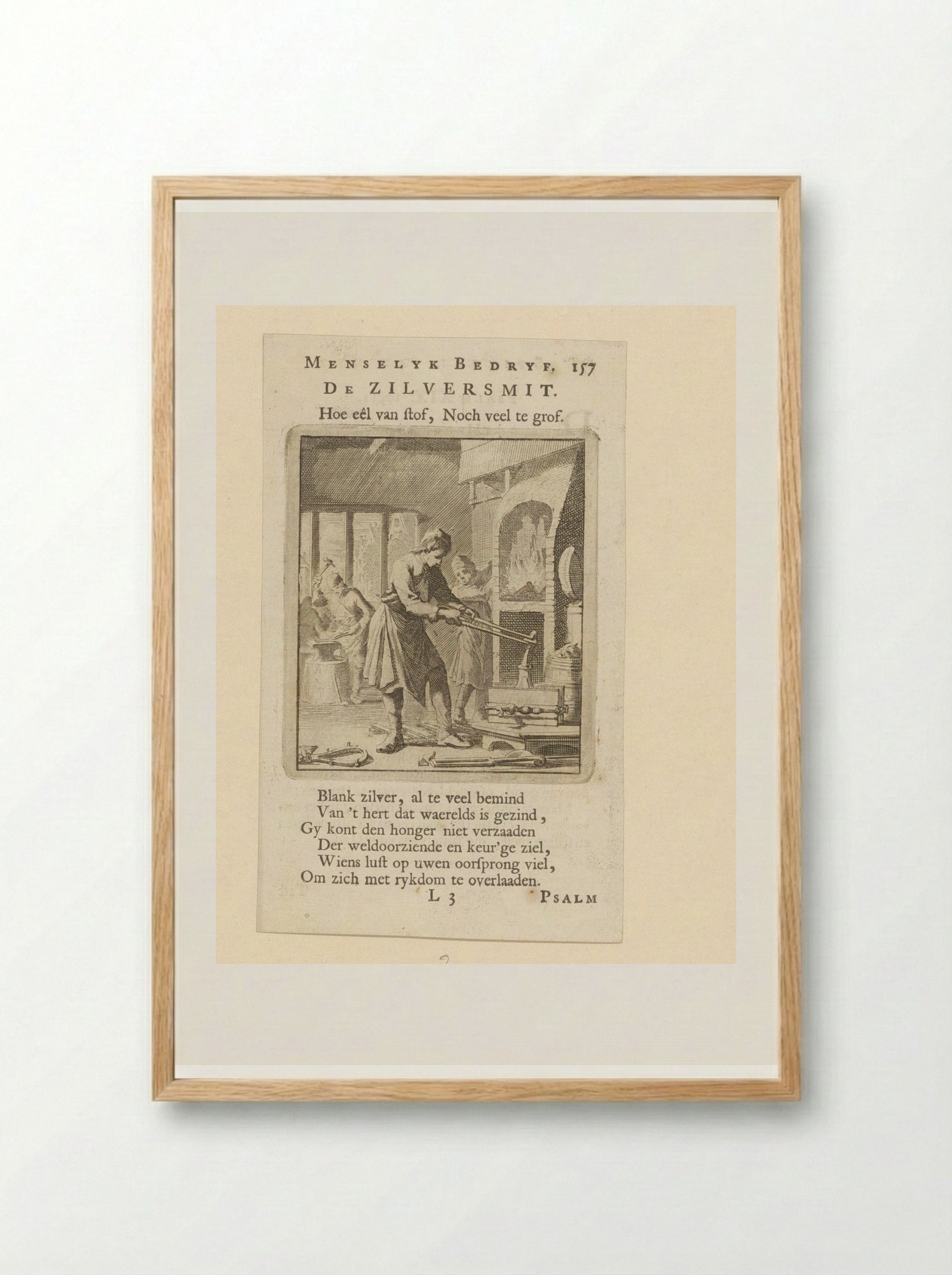 De Zilversmit - Cornelis van der Sys - Framed Print Wood