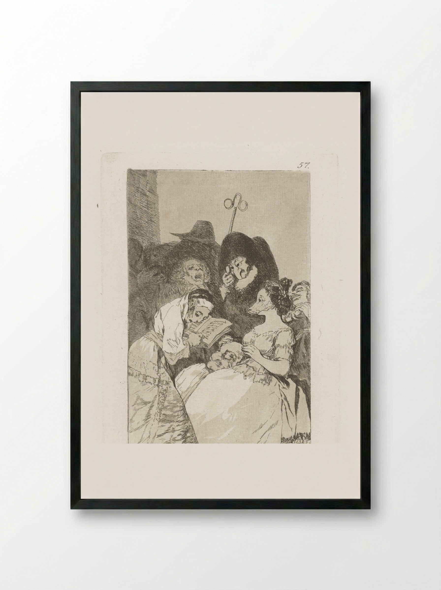 De afstamming - Francisco de Goya - Framed Print Black