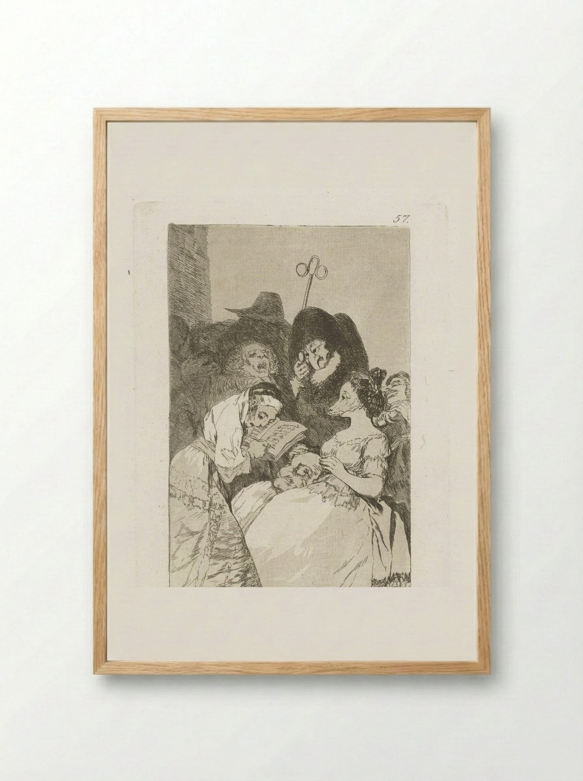 De afstamming - Francisco de Goya - Framed Print Wood