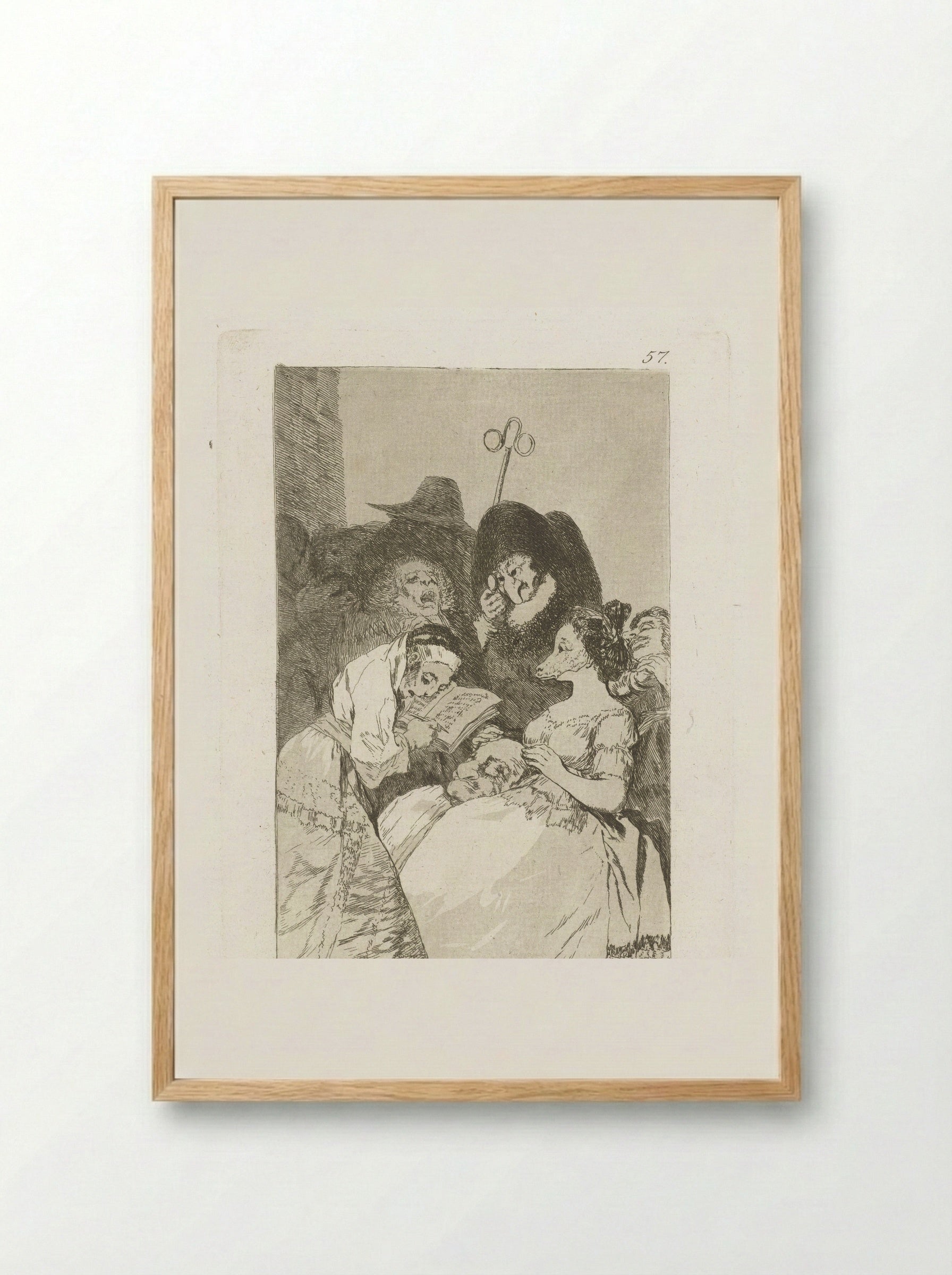 De afstamming - Francisco de Goya - Framed Print Wood