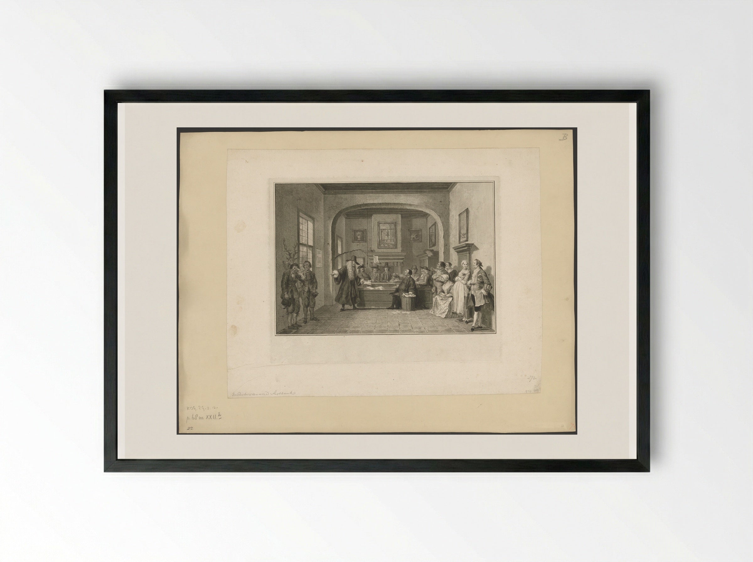 De boerenrechtbank te Puiterveen - Pieter Tanjé - Framed Print Black