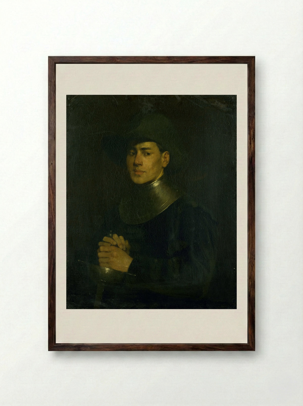 De cavalier - Louis Mettling - Framed Print Dark Wood