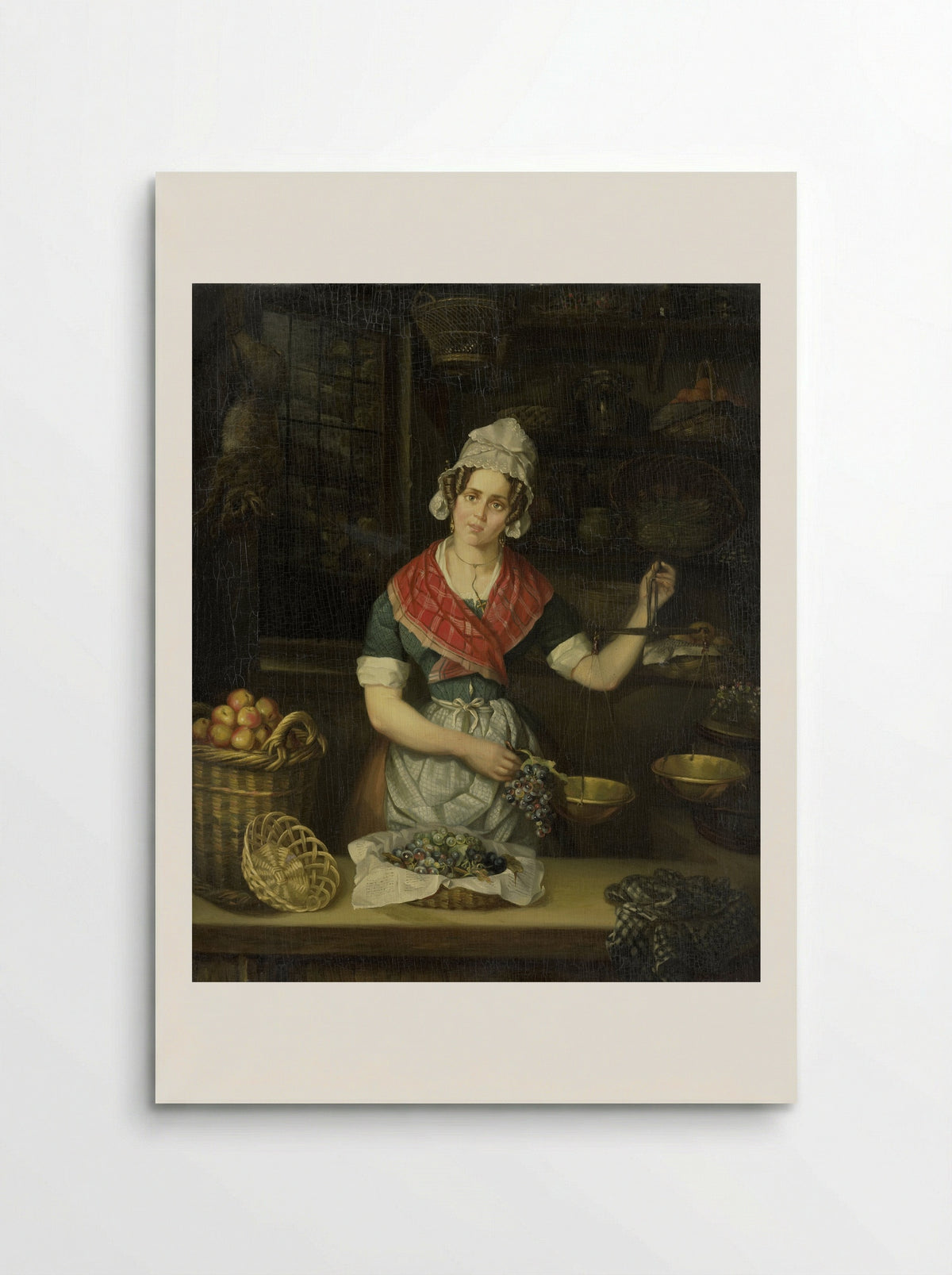De fruitverkoopster - Henriëtta Christina Temminck - Poster