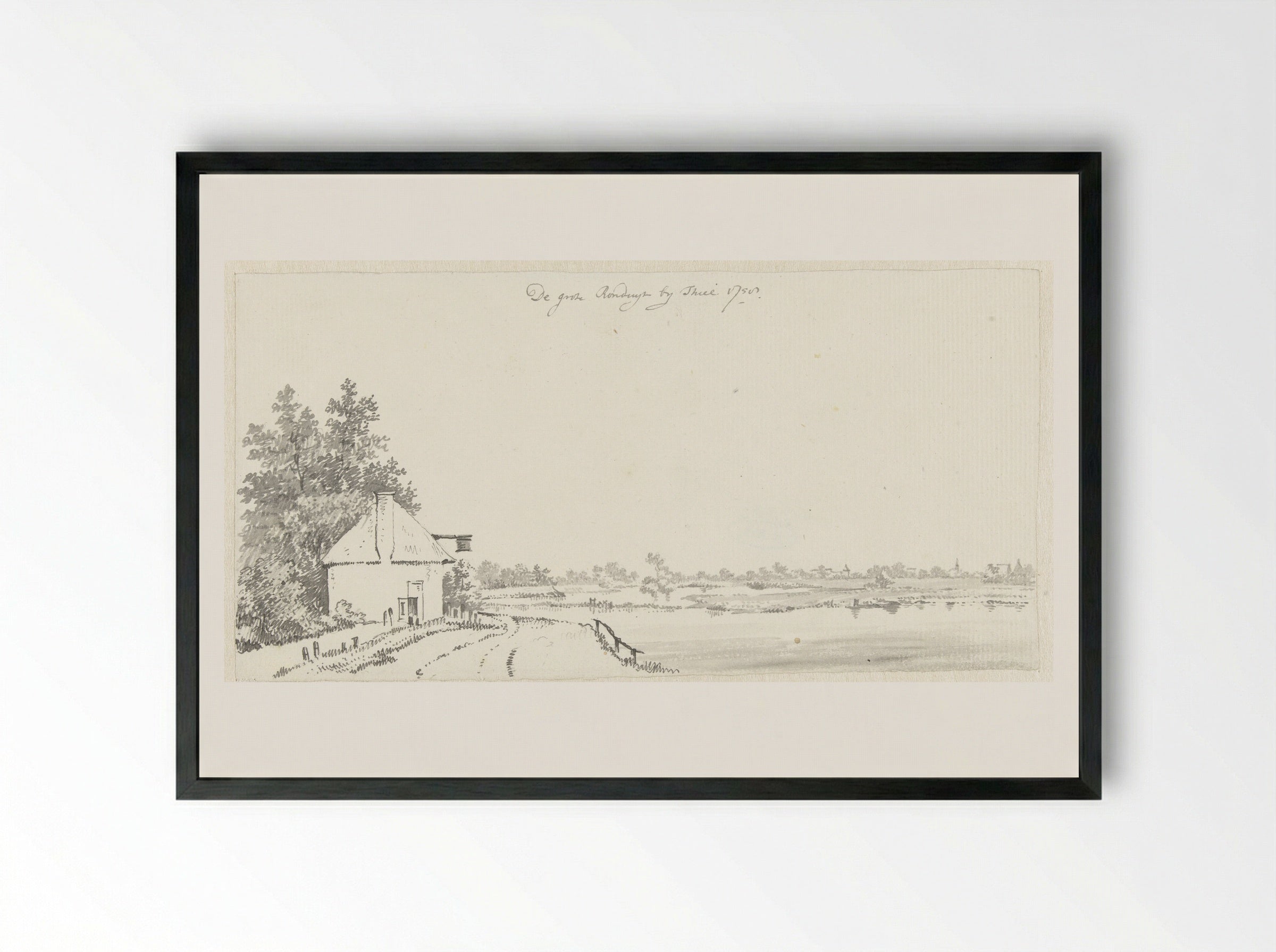 De grote Ronduyt bij Tiel - Jan de Beijer - Framed Print Black
