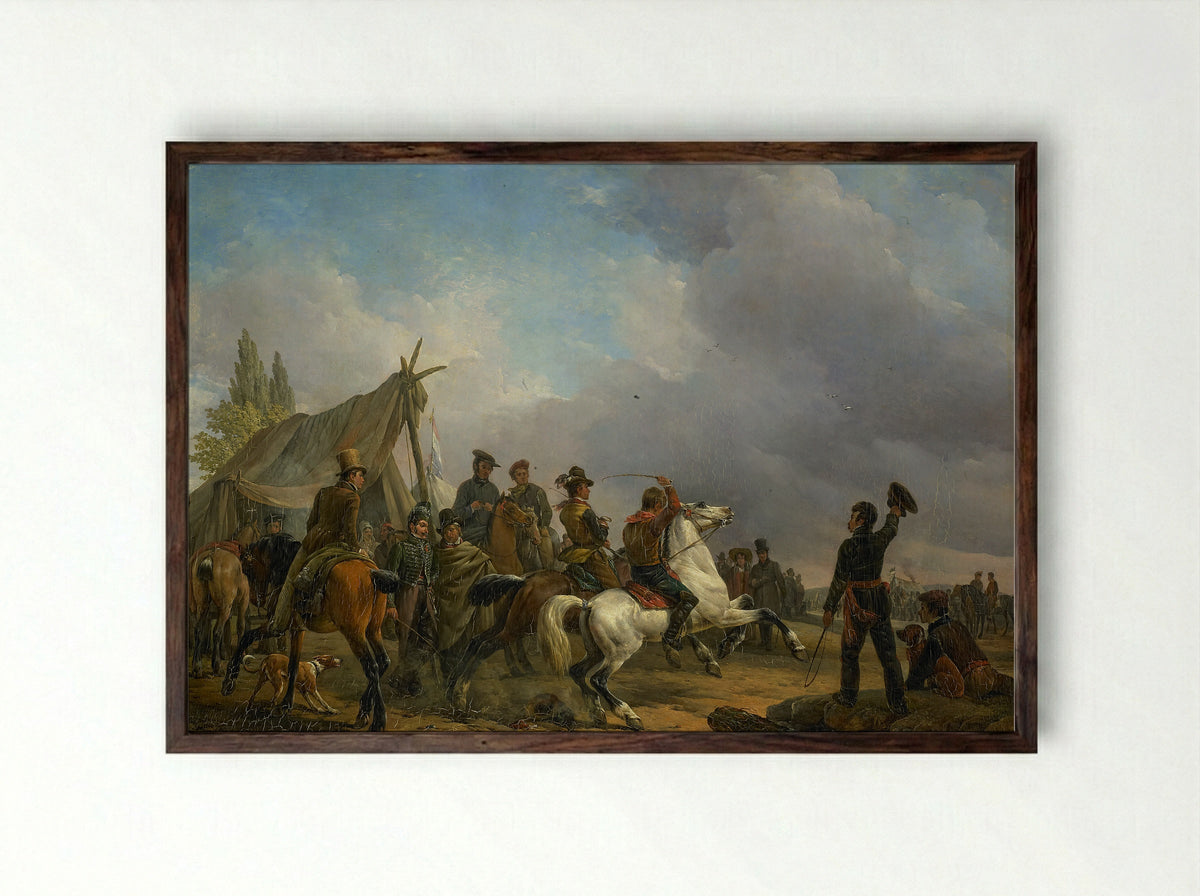 De harddraverij - Joseph Moerenhout - Framed Print Dark Wood