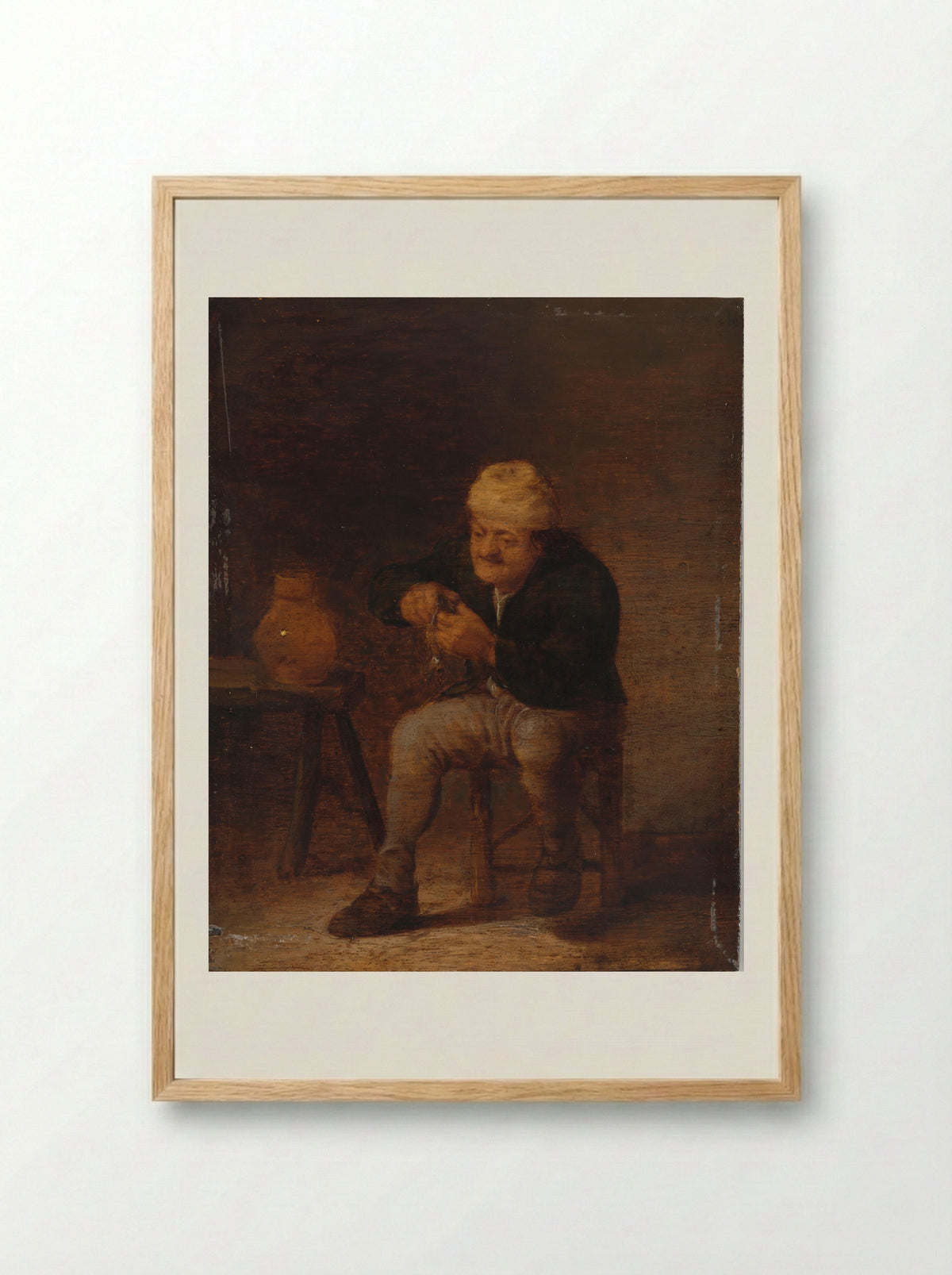 De haringeter - Pieter Hermansz. Verelst - Framed Print Wood