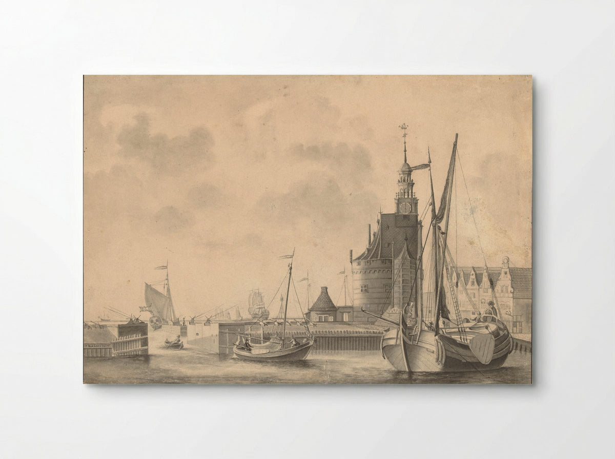 De haven te Hoorn - Johan Antonie Kaldenbach - Poster