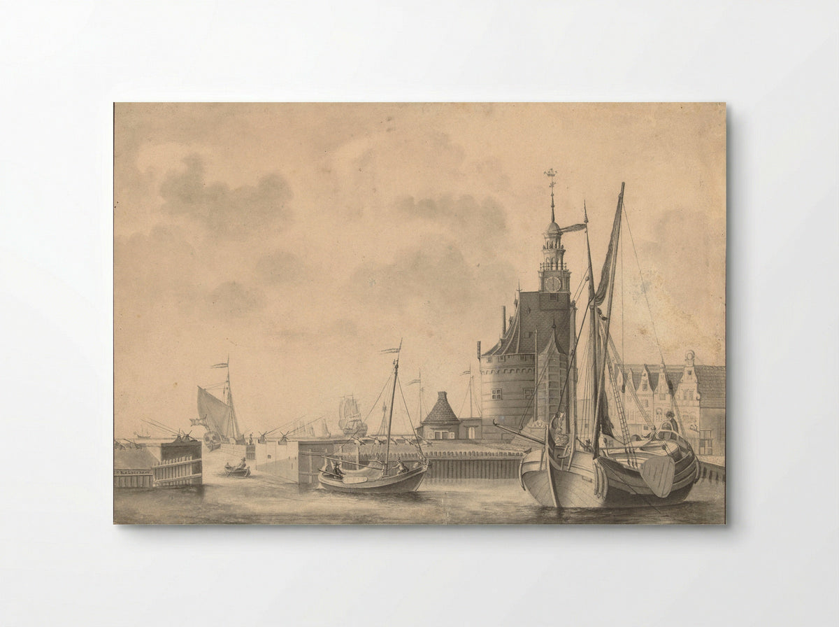 De haven te Hoorn - Johan Antonie Kaldenbach - Poster