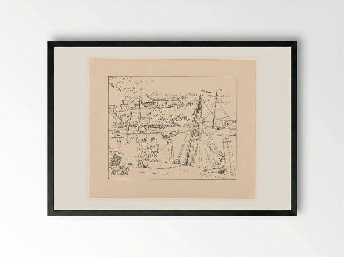 De haven te Veere - Johannes Frederik Engelbert ten Klooster - Framed Print Black