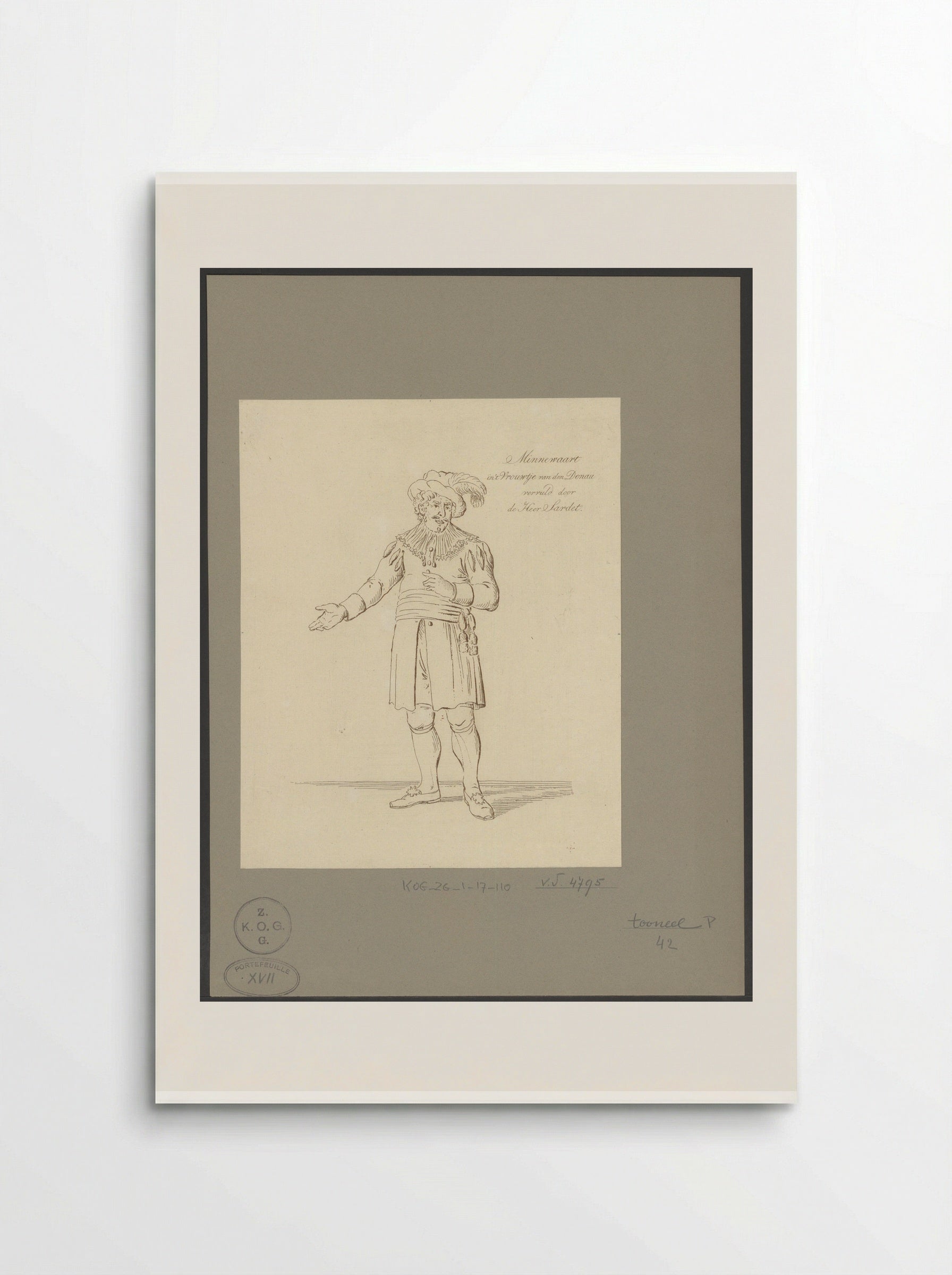 De heer Sardet in de rol van Minnewaart - Johannes Jelgerhuis - Poster