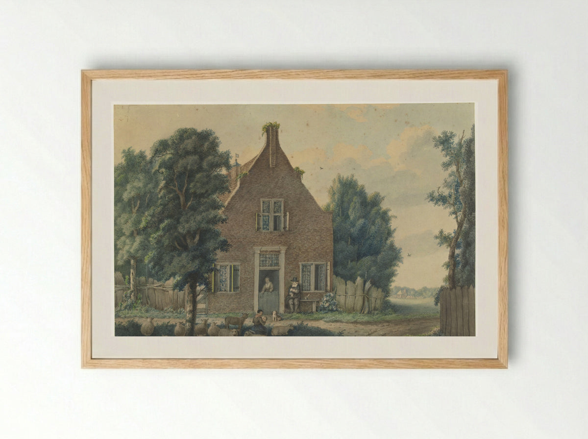 De herberg Holland op 't Smalst - Cornelis Apostool - Framed Print Wood