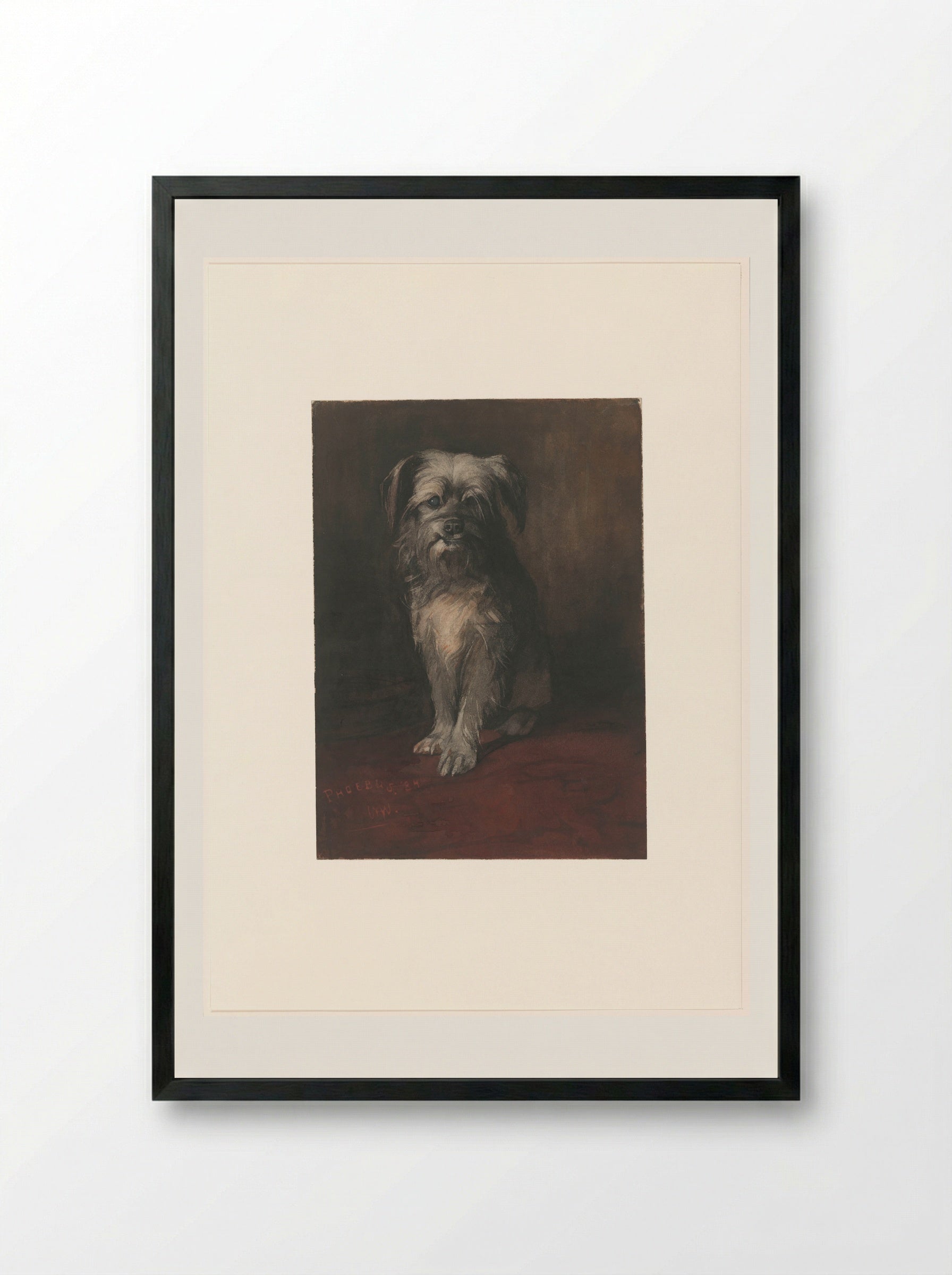 De hond Phoebus - Willem Witsen - Framed Print Black