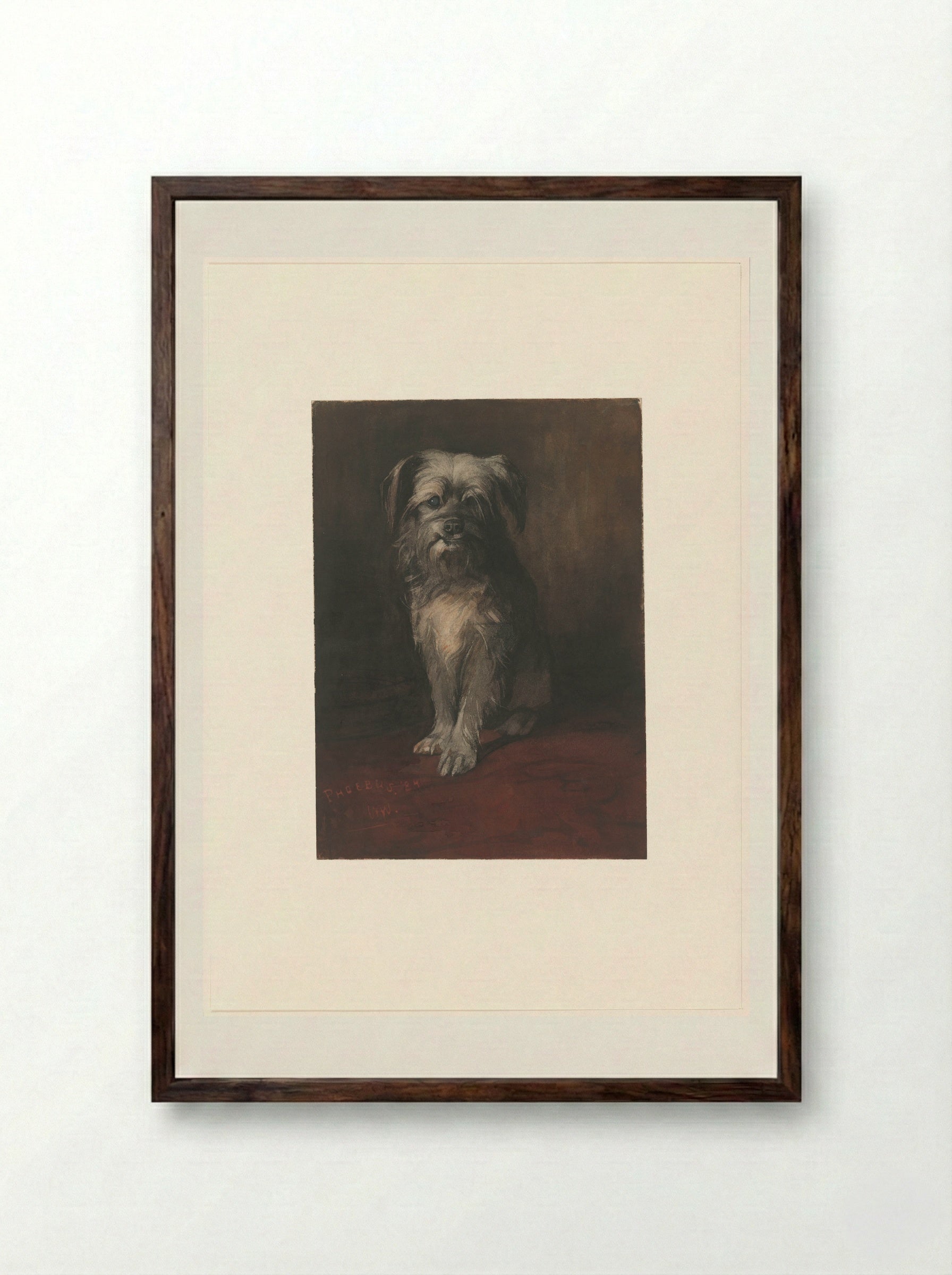 De hond Phoebus - Willem Witsen - Framed Print Dark Wood