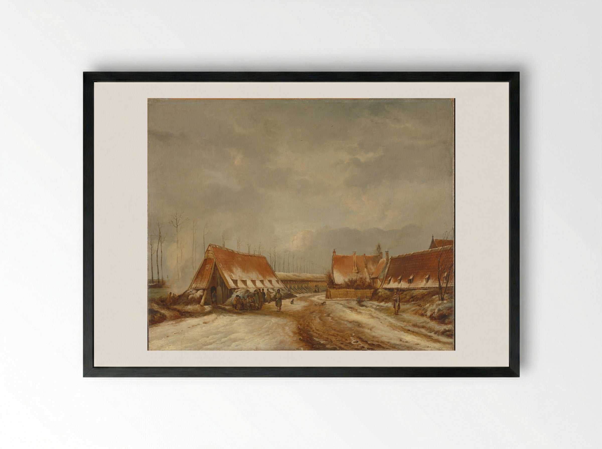 De kazematten voor Naarden, 1814 - Pieter Gerardus van Os - Framed Print Black