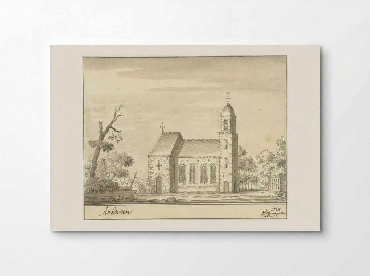De kerk te Ankeveen - F. Berhuyzen - Poster