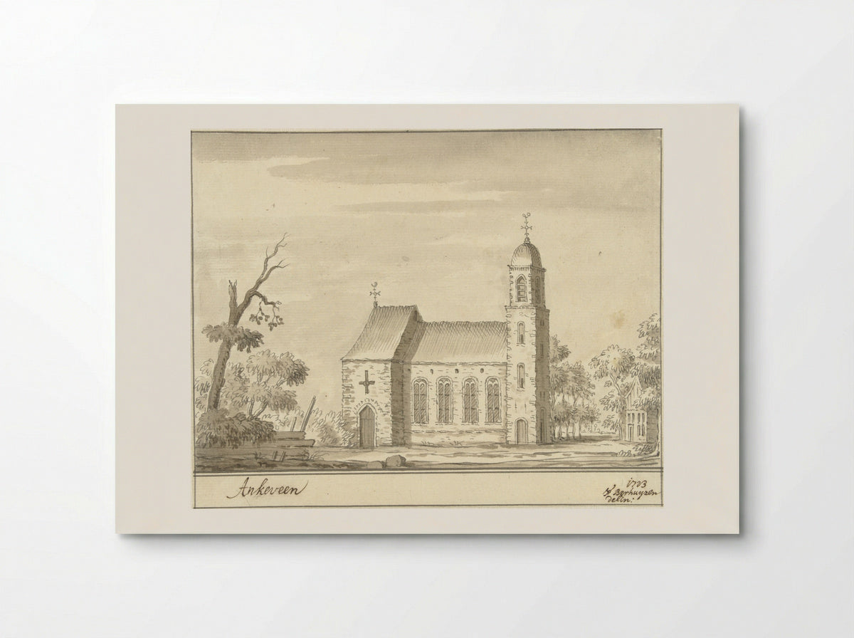 De kerk te Ankeveen - F. Berhuyzen - Poster