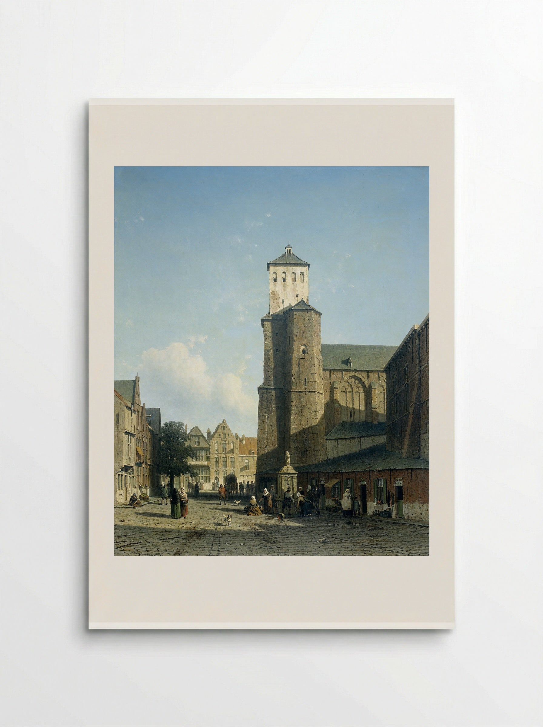 De kerk van St Denis te Luik - Jan Weissenbruch - Poster