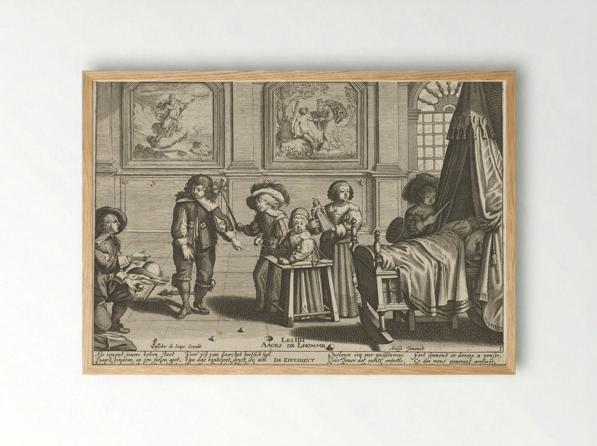 De kindertijd (Childhood) - Jan Christoffel Jegher - Framed Print Wood