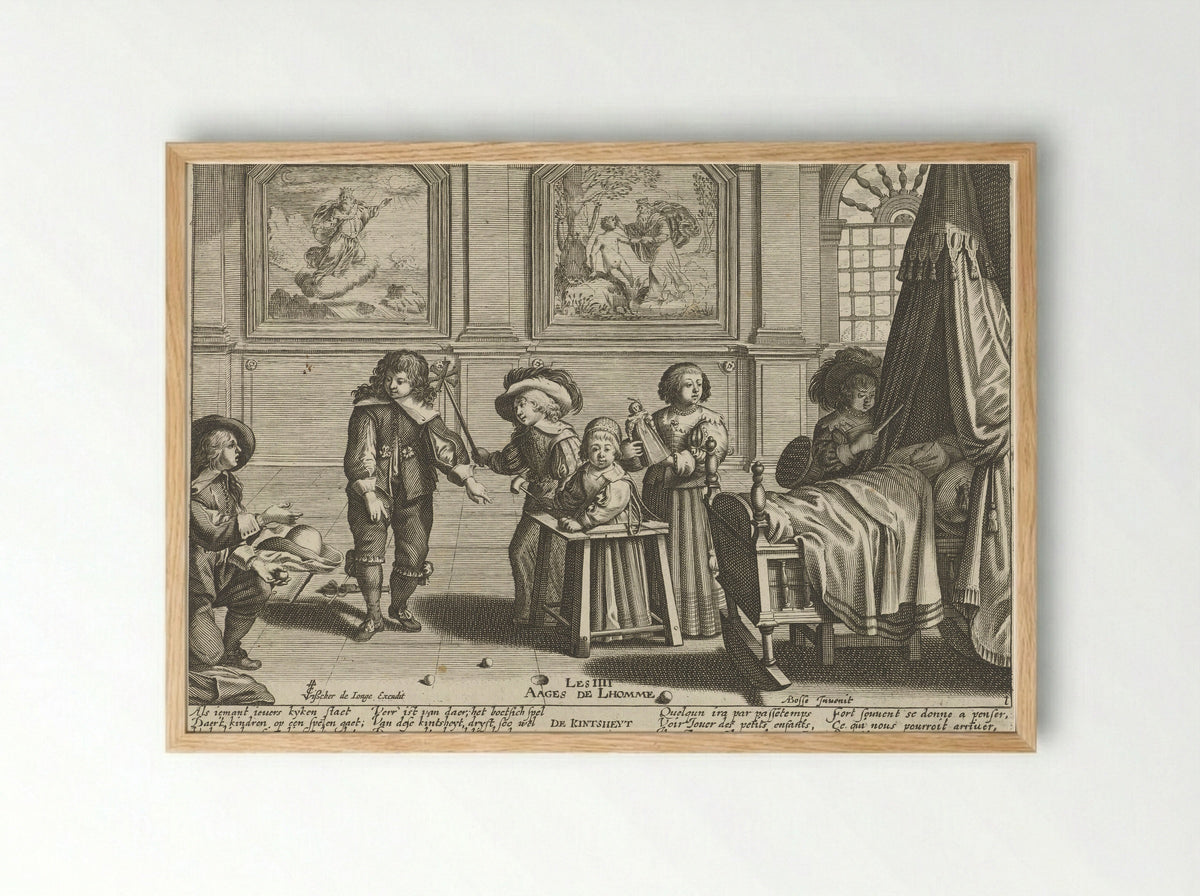 De kindertijd (Childhood) - Jan Christoffel Jegher - Framed Print Wood