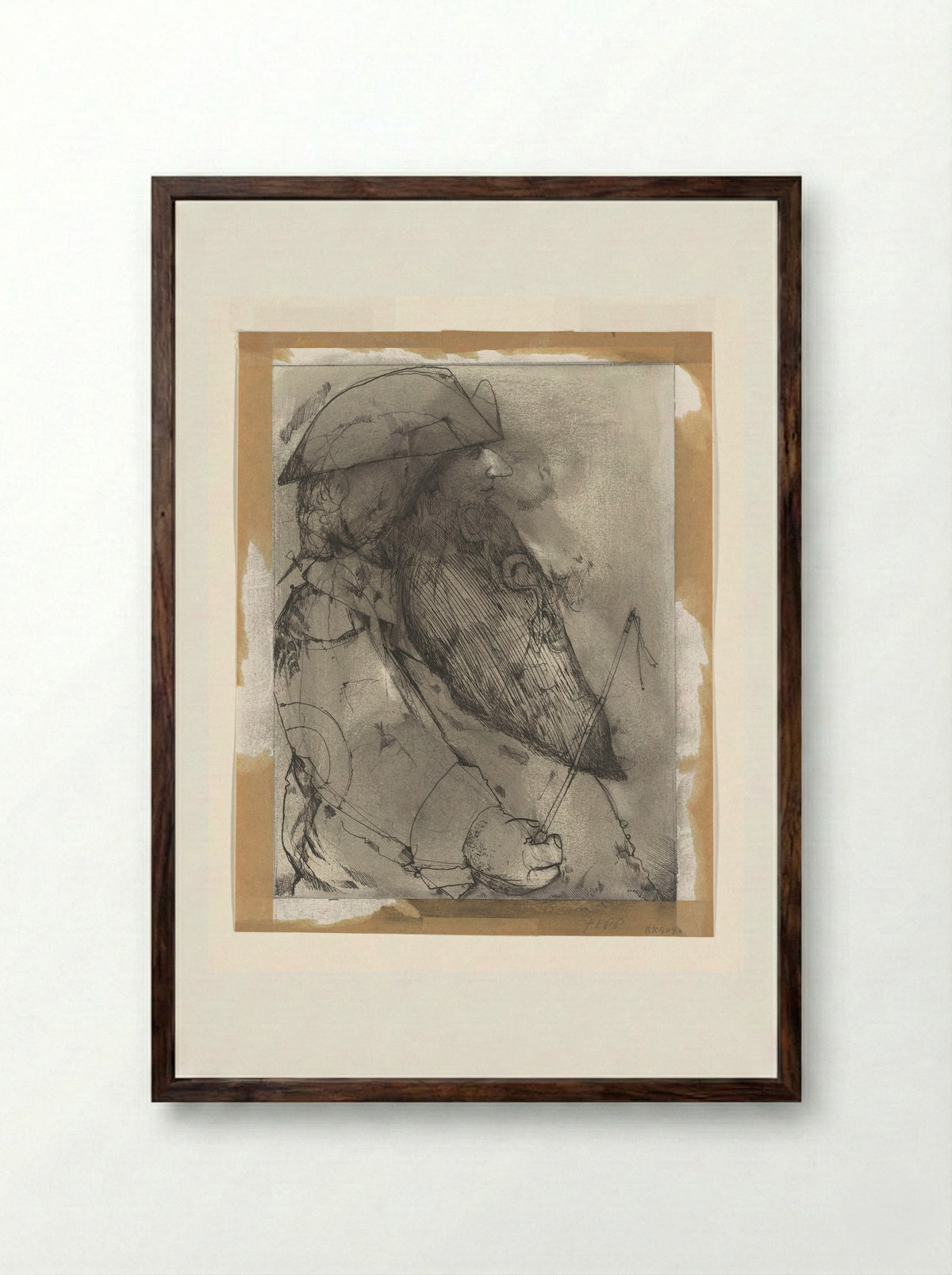 De koetsier - Dirkje Kuik - Framed Print Dark Wood