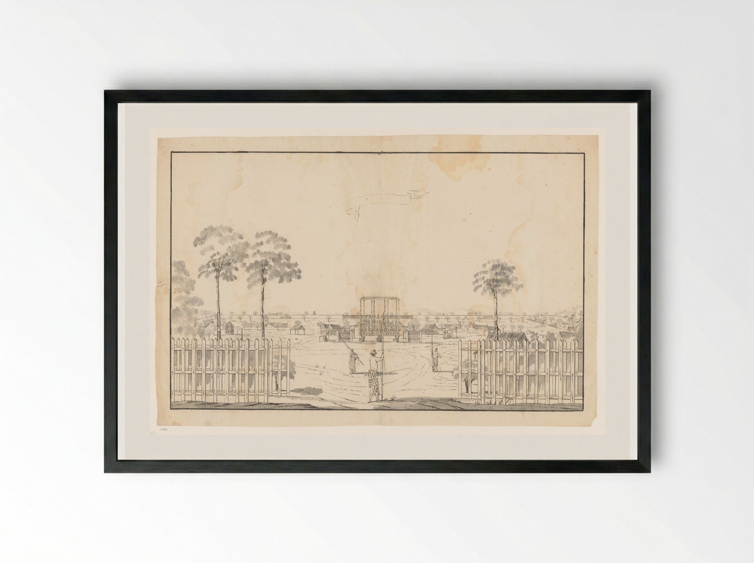 De kraton te Djocja (Mataram) - Jan Brandes - Framed Print Black