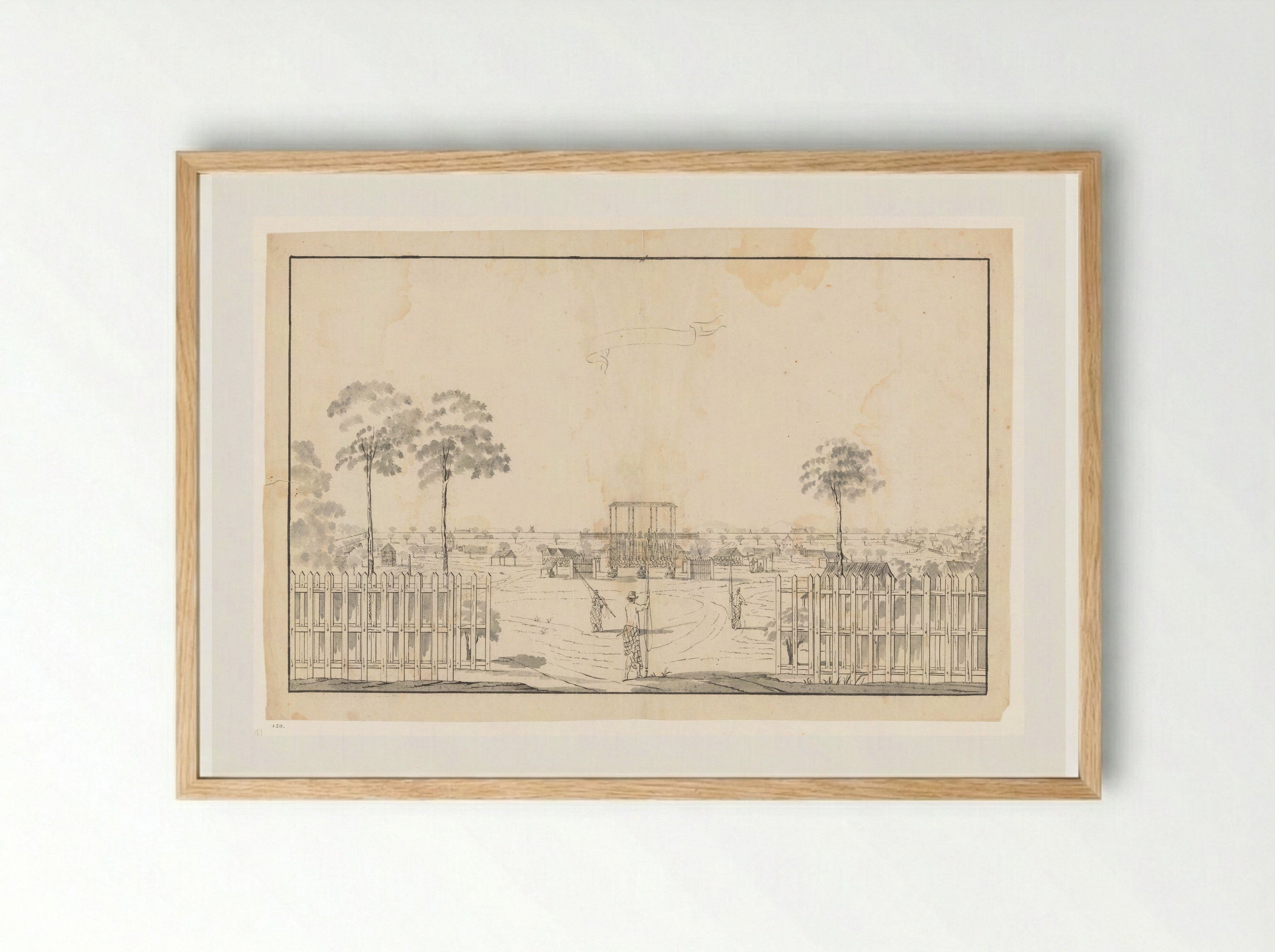 De kraton te Djocja (Mataram) - Jan Brandes - Framed Print Wood