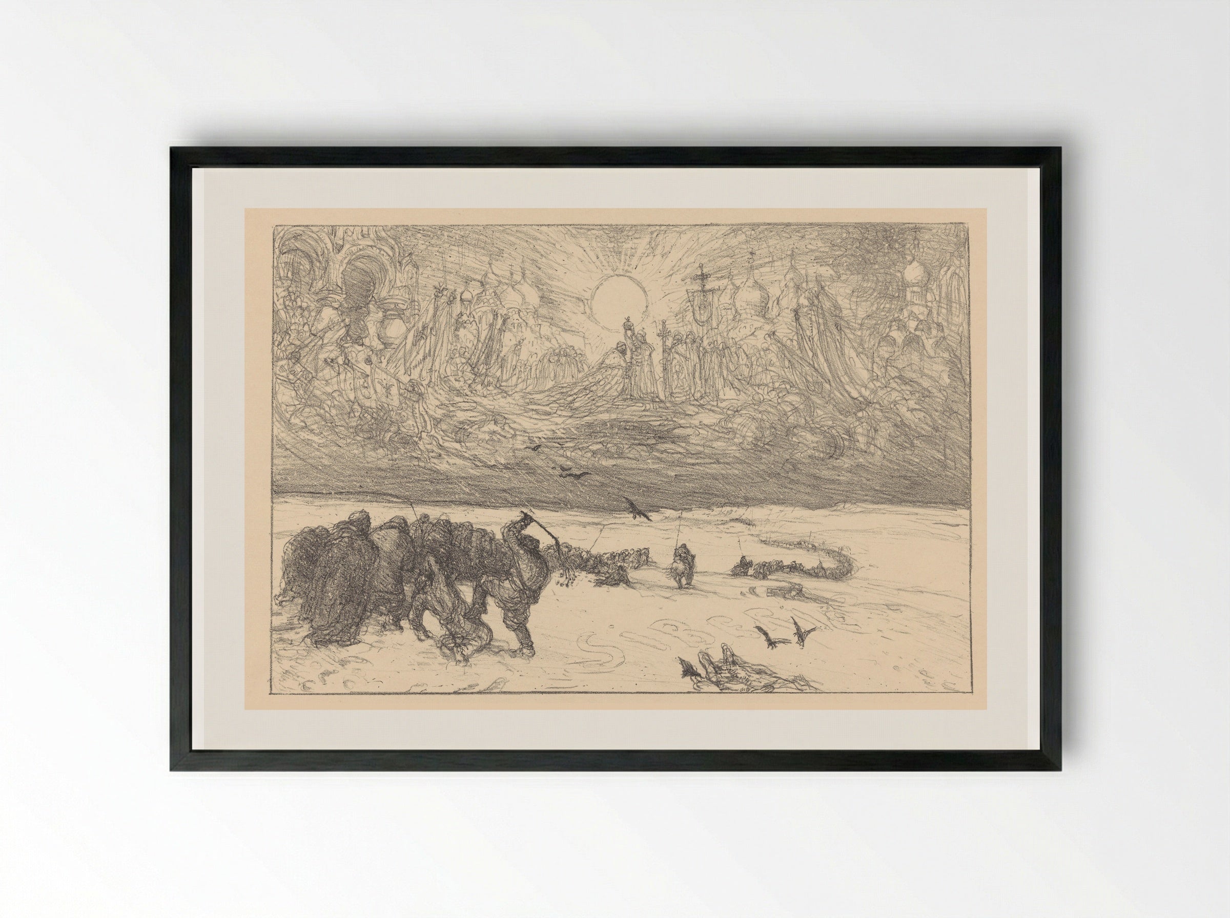 De kroning van den czar - Marius Bauer - Framed Print Black
