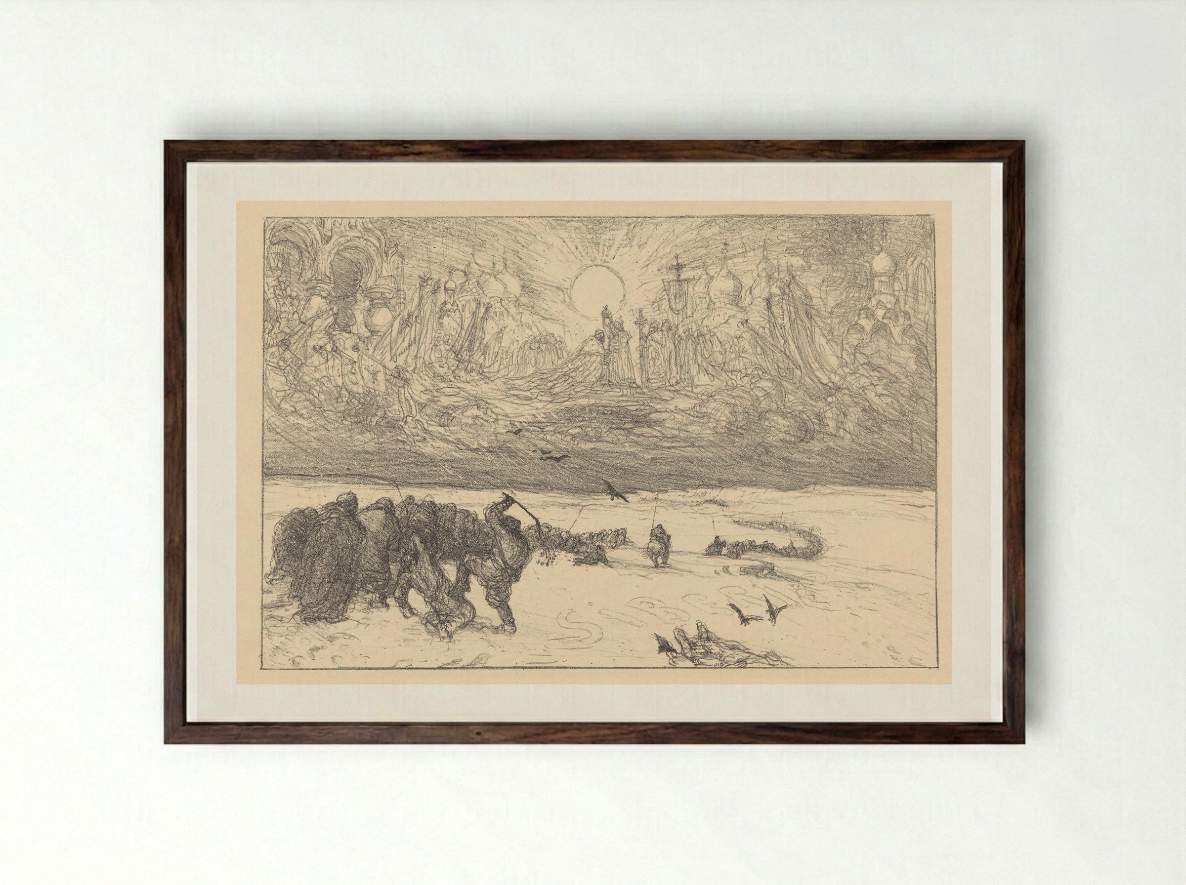 De kroning van den czar - Marius Bauer - Framed Print Dark Wood