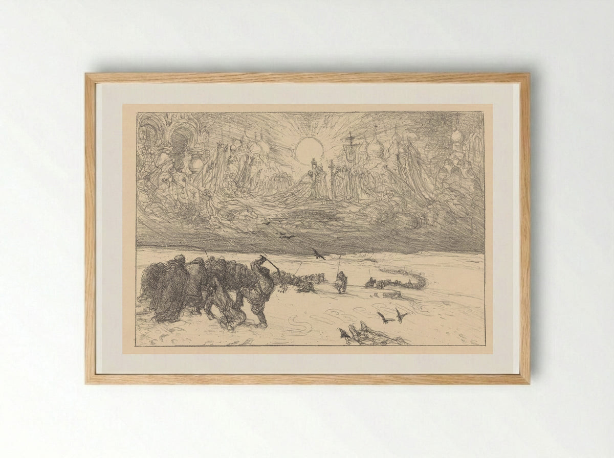 De kroning van den czar - Marius Bauer - Framed Print Wood