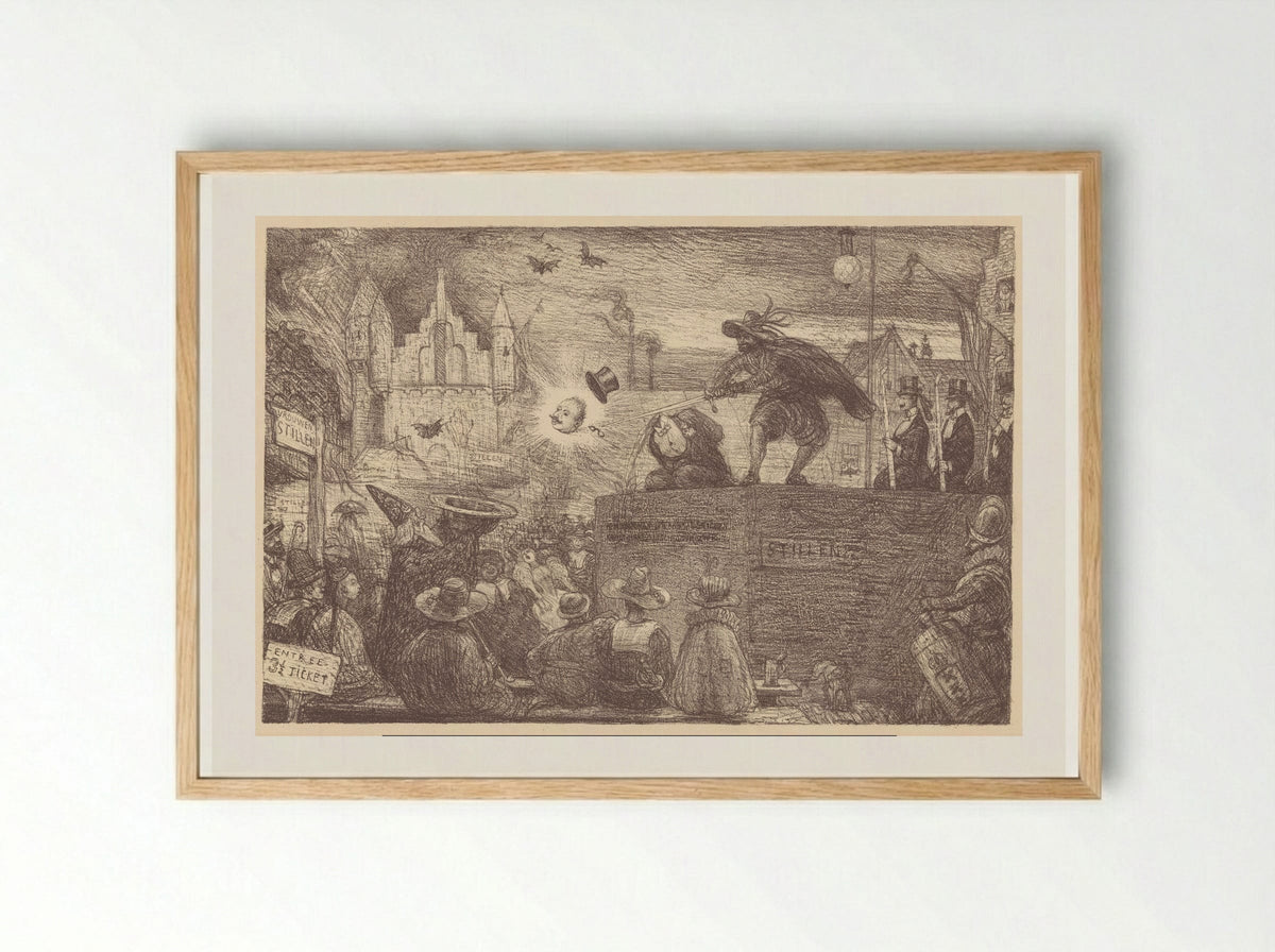 De laatste klucht in Oud-Hollandt - Marius Bauer - Framed Print Wood