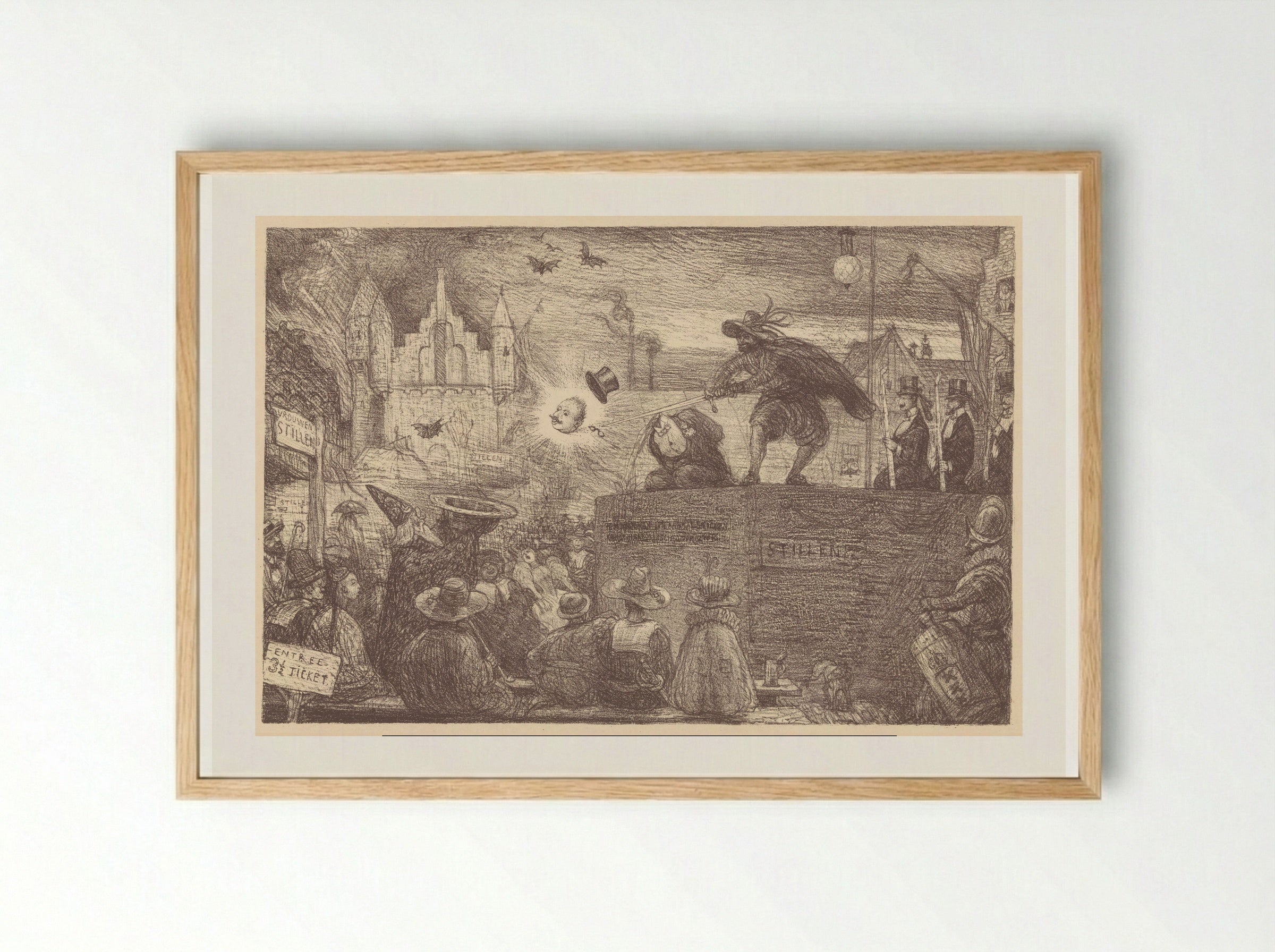De laatste klucht in Oud-Hollandt - Marius Bauer - Framed Print Wood