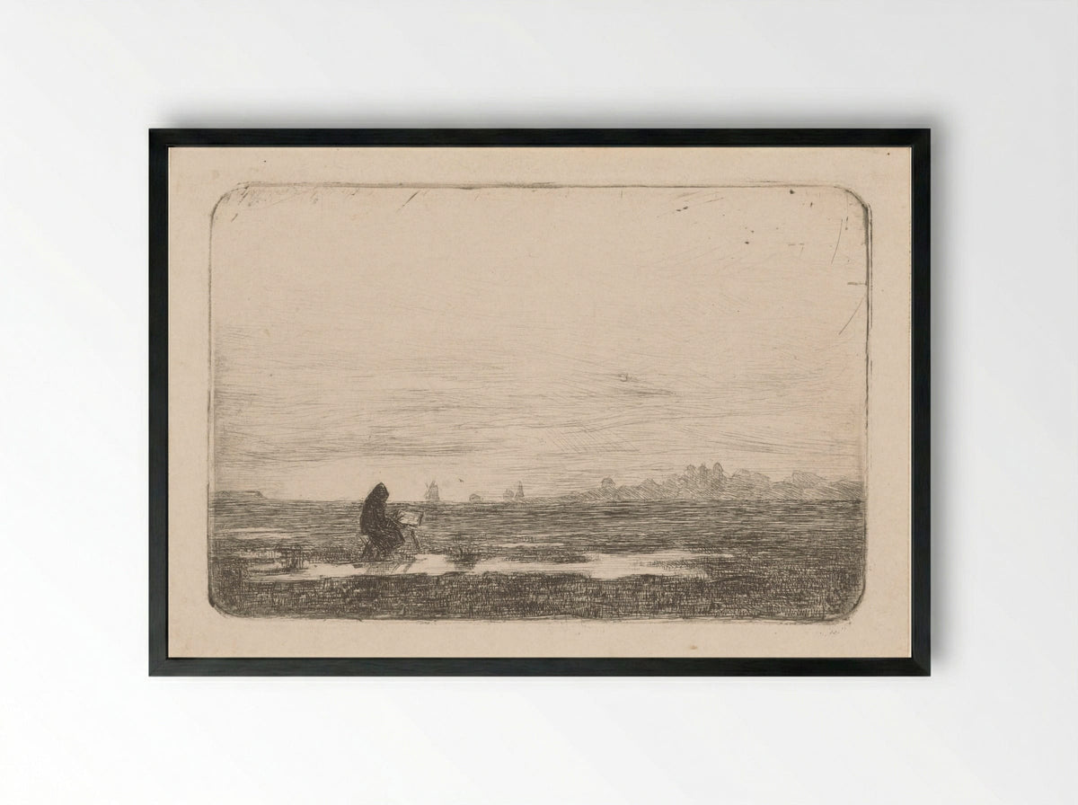 De landschapsschilder - Floris Arntzenius - Framed Print Black