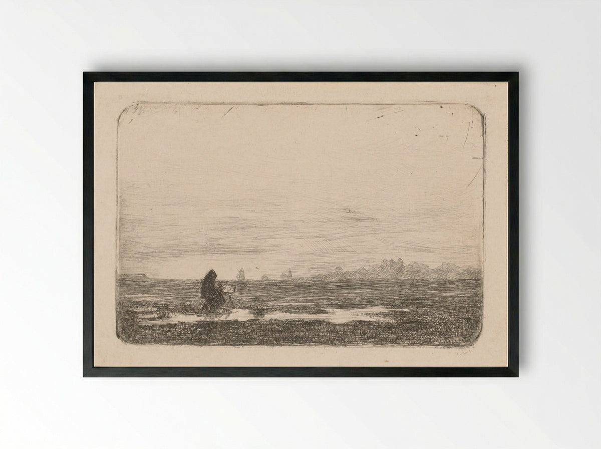 De landschapsschilder - Floris Arntzenius - Framed Print Black