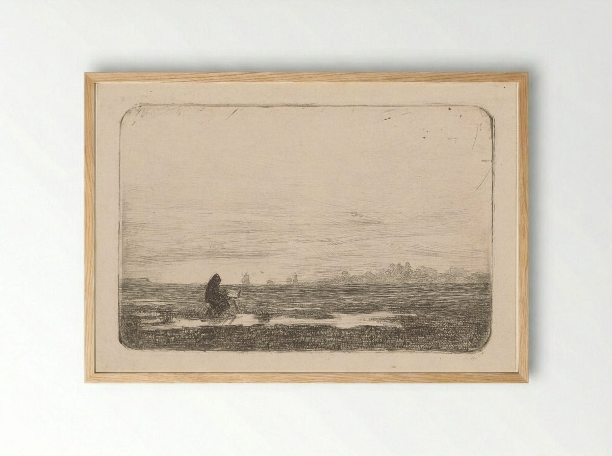 De landschapsschilder - Floris Arntzenius - Framed Print Wood