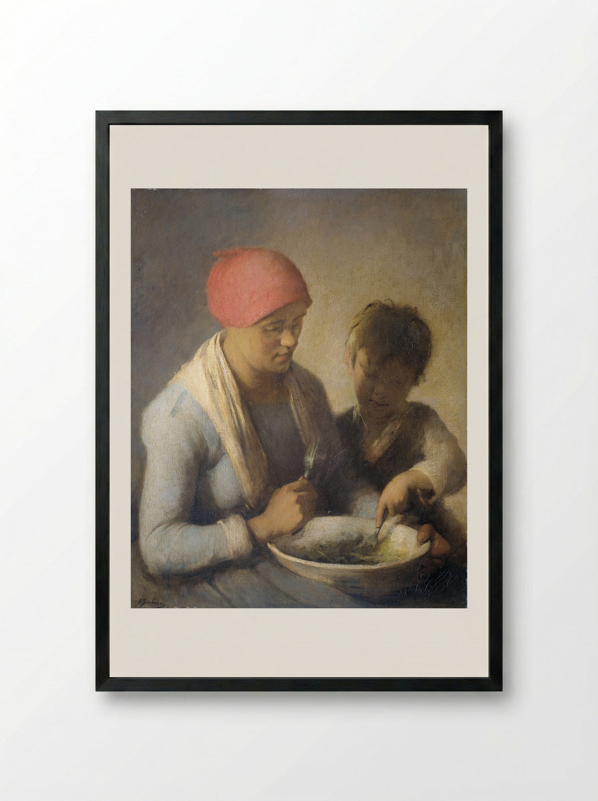 De maaltijd - Auguste Boulard - Framed Print Black