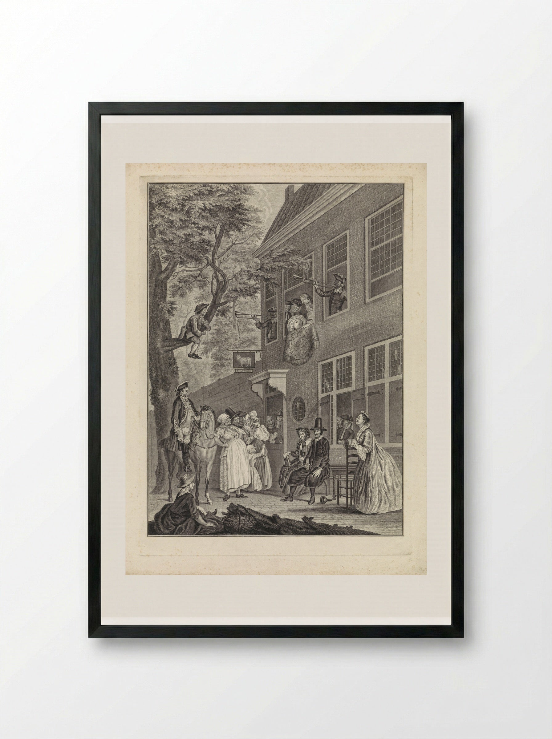 De misleyden - Abraham Delfos - Framed Print Black