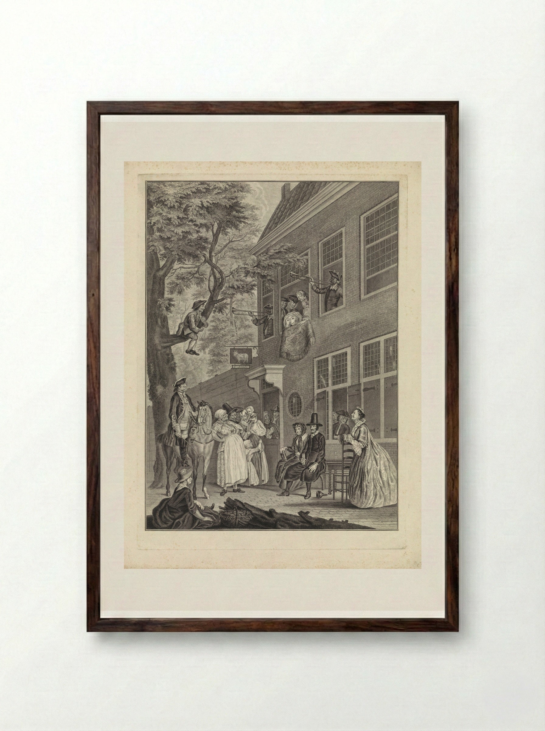 De misleyden - Abraham Delfos - Framed Print Dark Wood