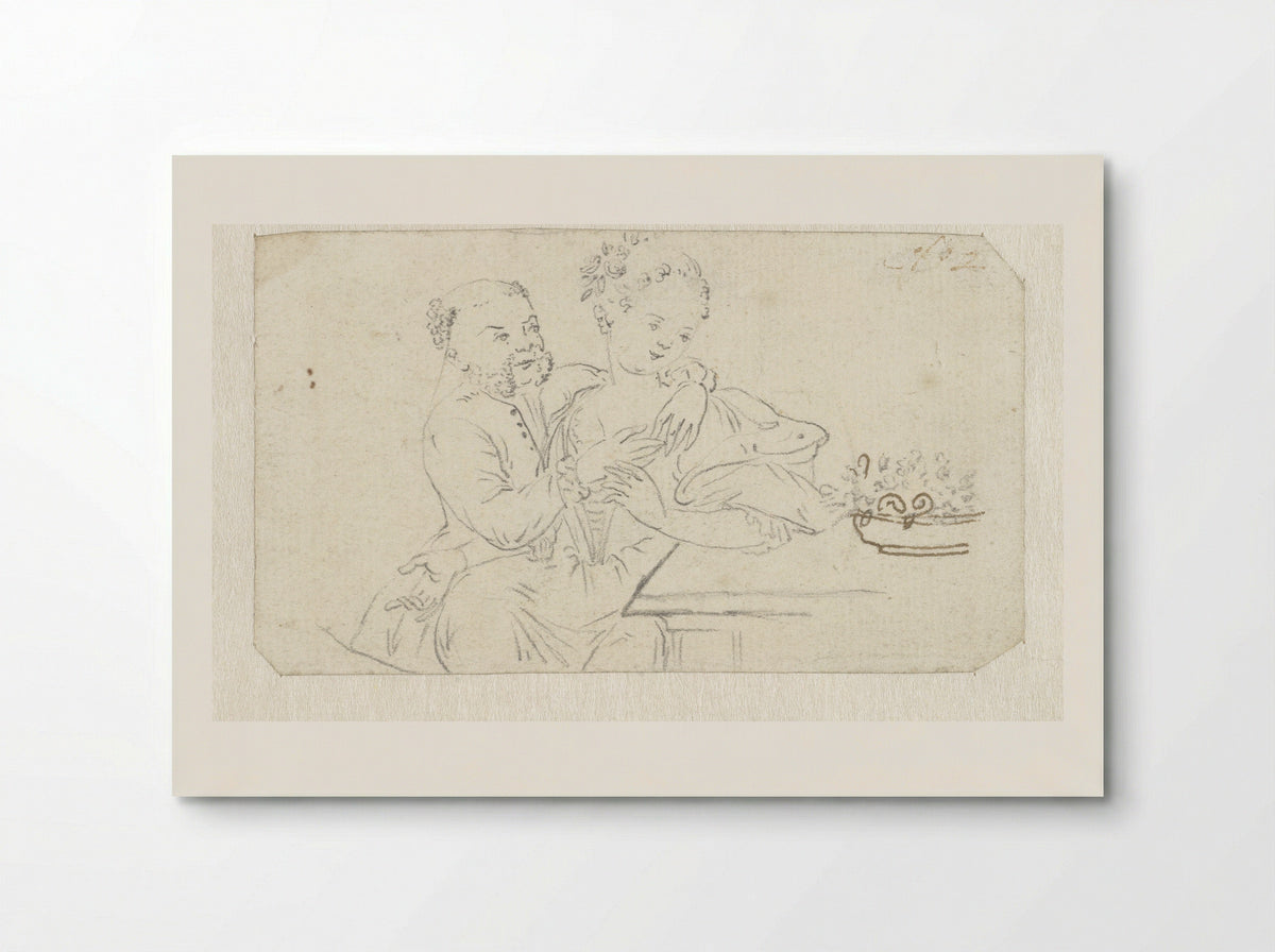 De ongelijke liefde: jonge vrouw met een oude man - Dirk van der Burg - Poster