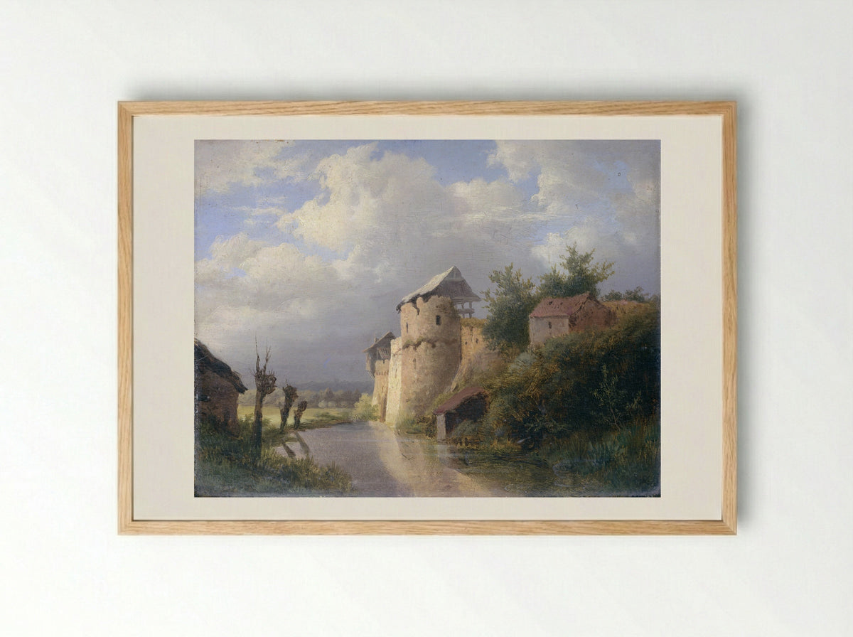 De oude burcht - Louwrens Hanedoes - Framed Print Wood