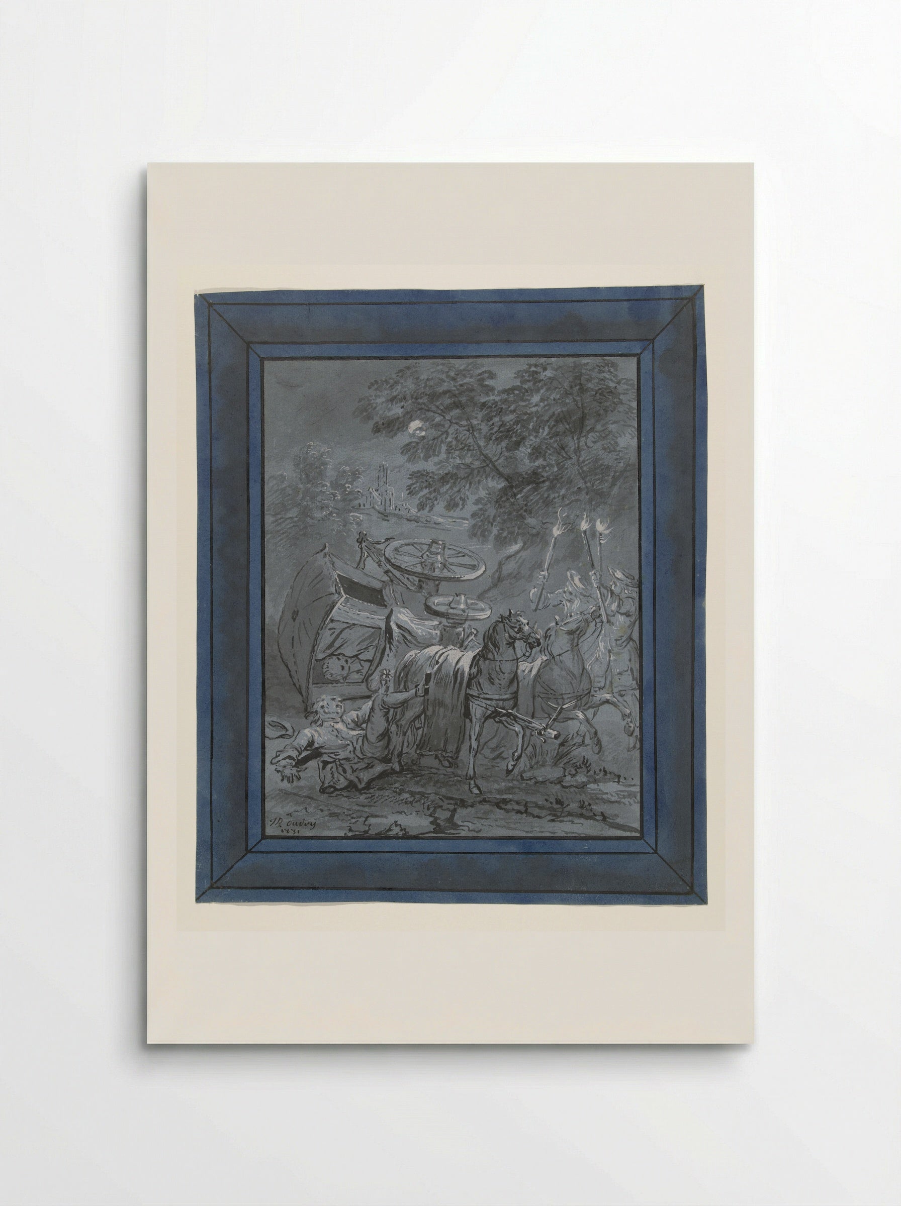 De pastoor en de Dood / Le Curé et le Mort - Jean-Baptiste Oudry - Poster