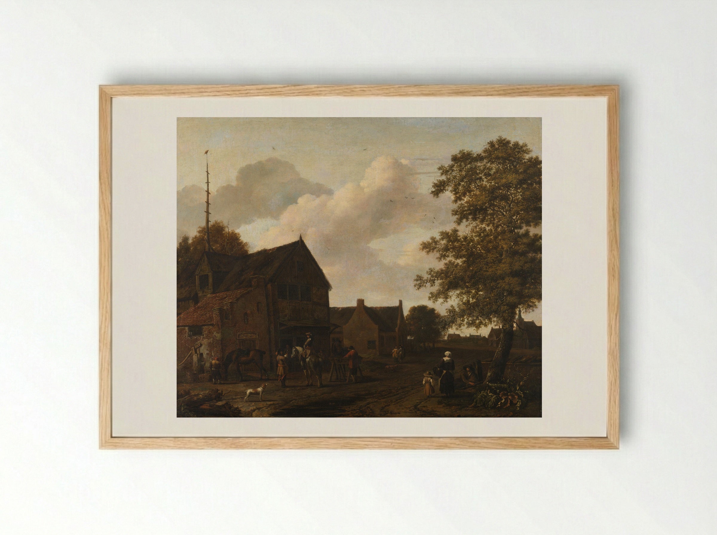 De pleisterplaats - Emanuel Murant - Framed Print Wood