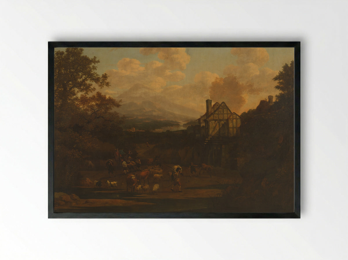 De plundering - Abraham Jansz Begeyn - Framed Print Black