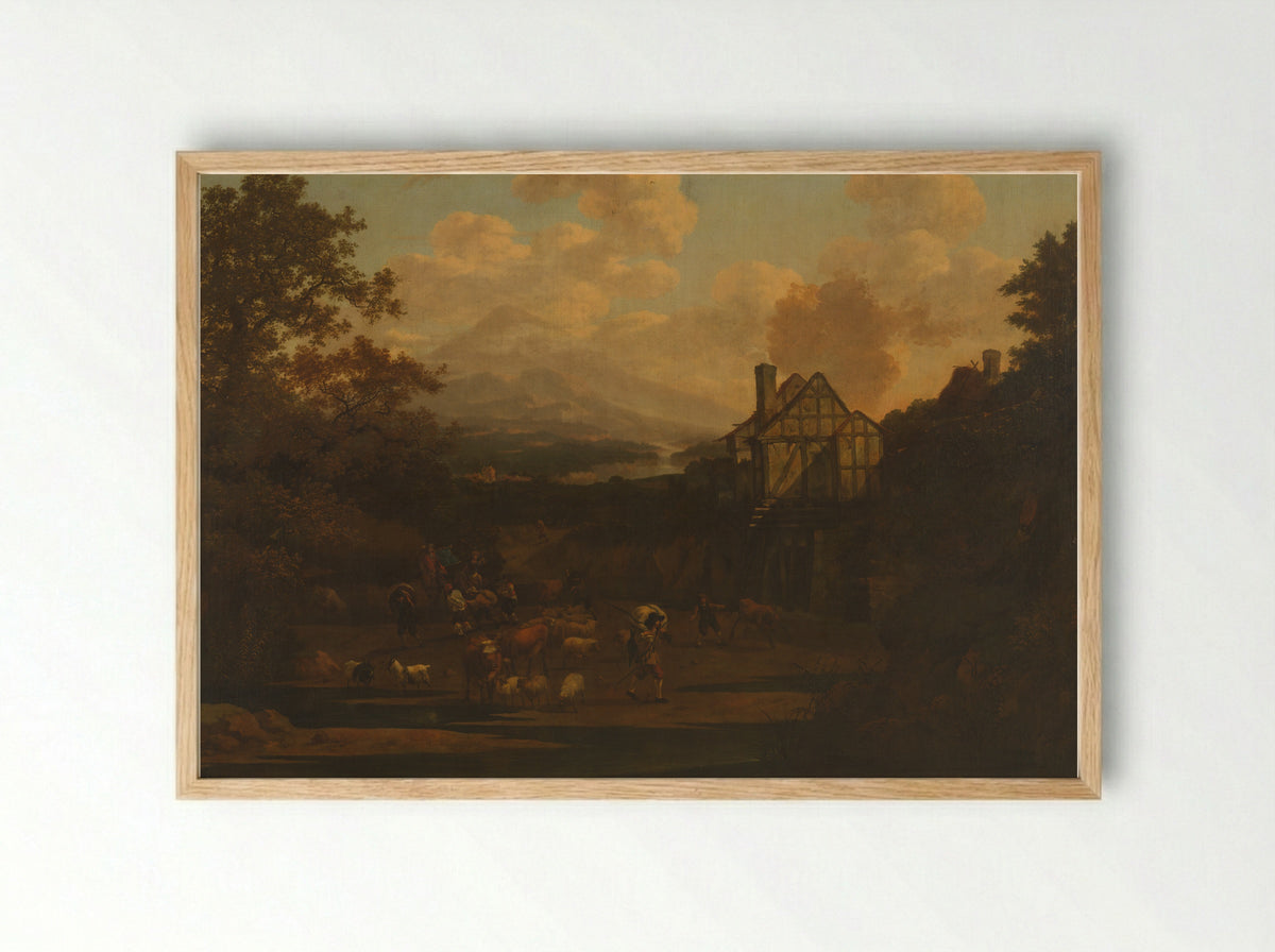 De plundering - Abraham Jansz Begeyn - Framed Print Wood