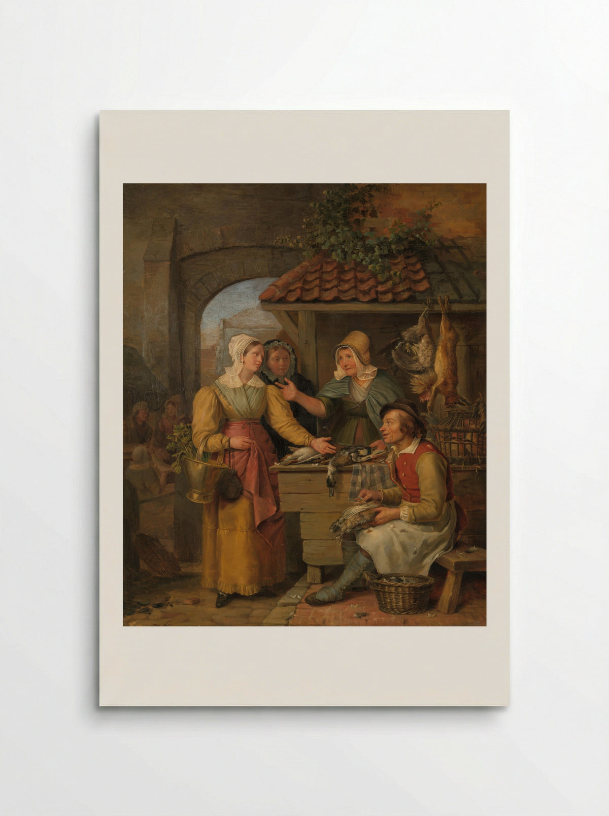 De poelierster (The Poultry Dealer) - Willem Jodocus Mattheus Engelberts - Poster
