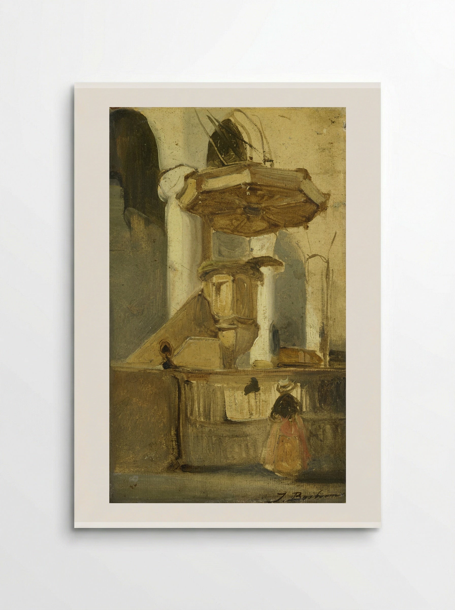 De preekstoel van een kerk te Hoorn - Johannes Bosboom - Poster