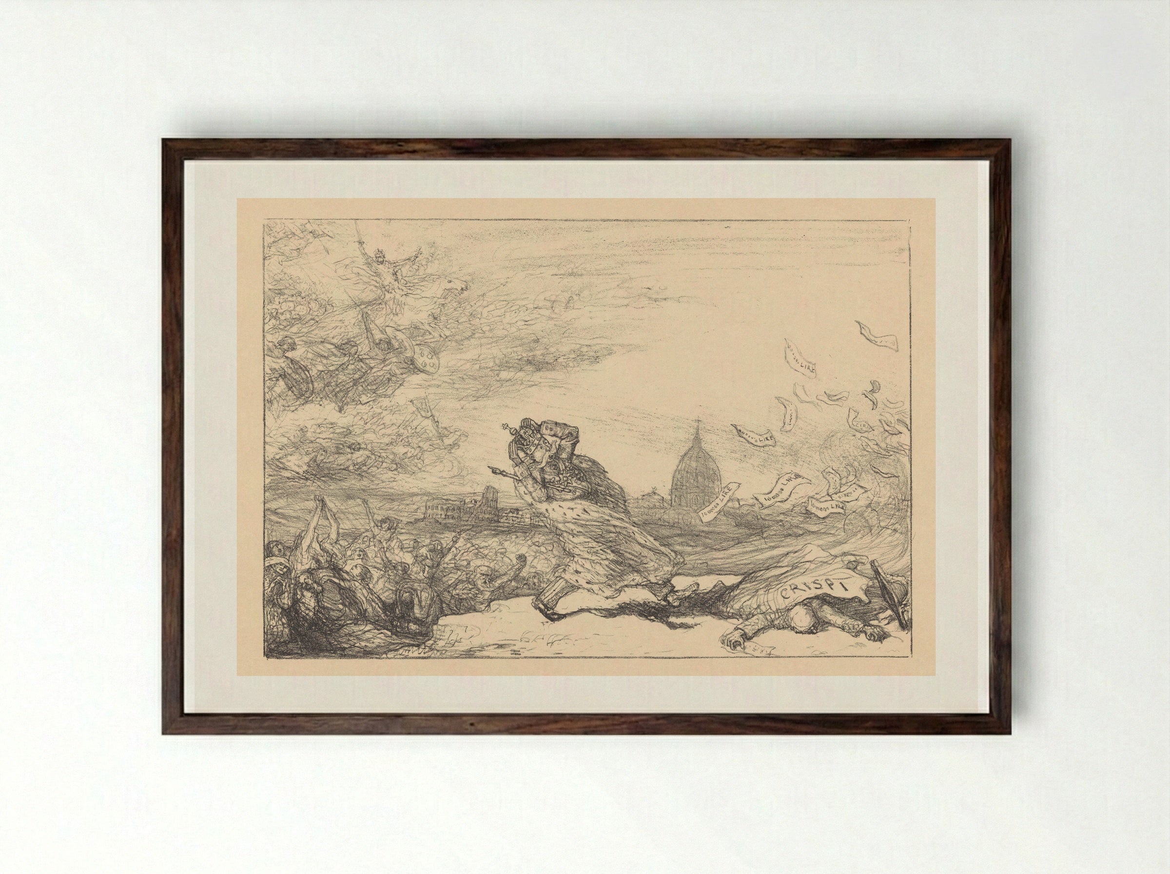 De sirocco waait - Marius Bauer - Framed Print Dark Wood